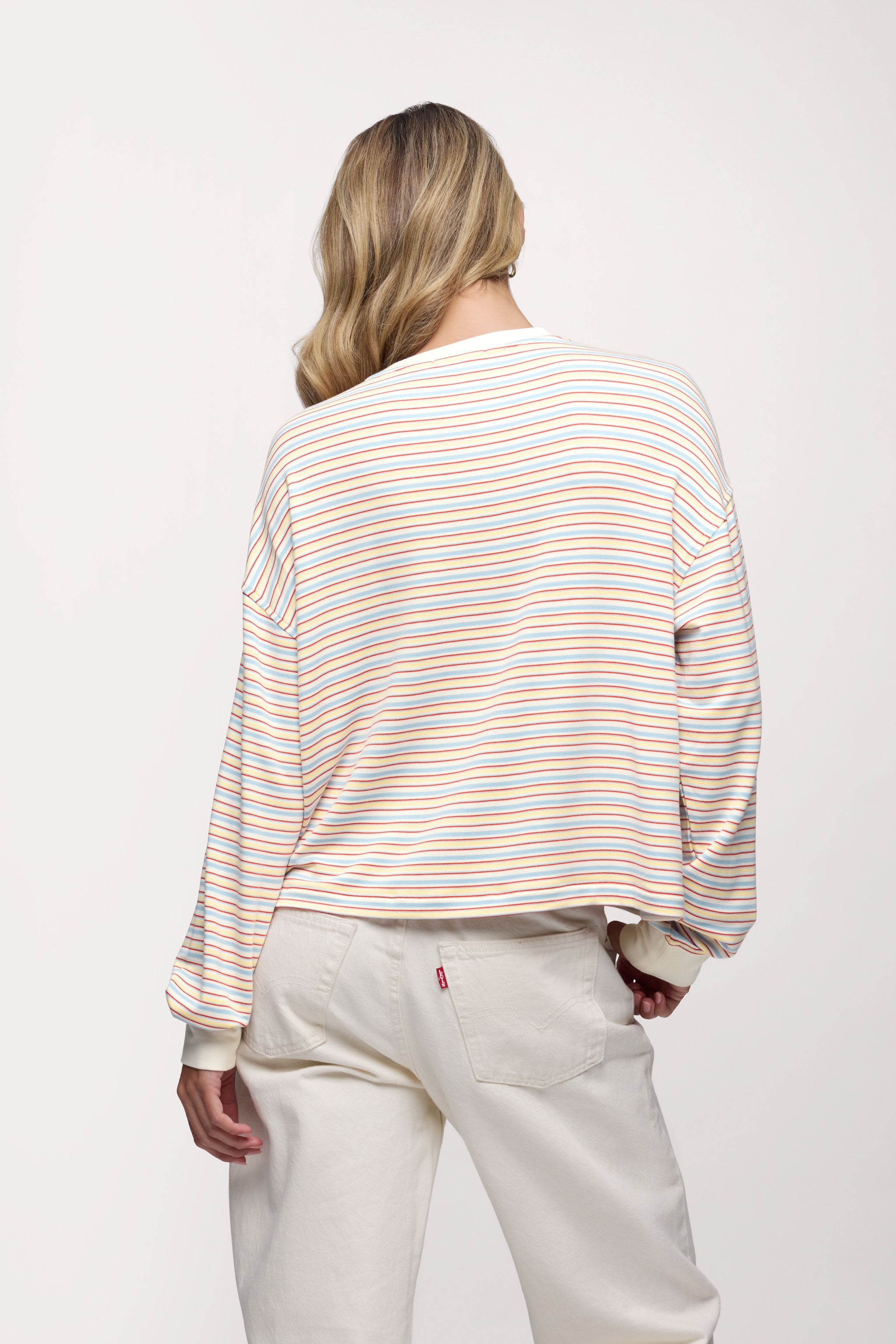 Boyfriend Stripe Tee | Sky Lemon Stripe