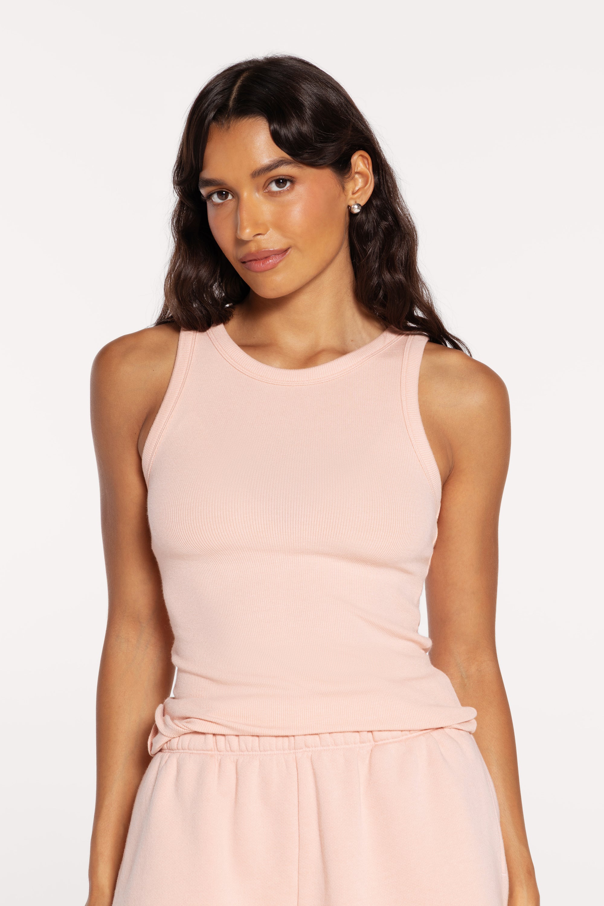 Slinky Rib Tank | Dusty Rose