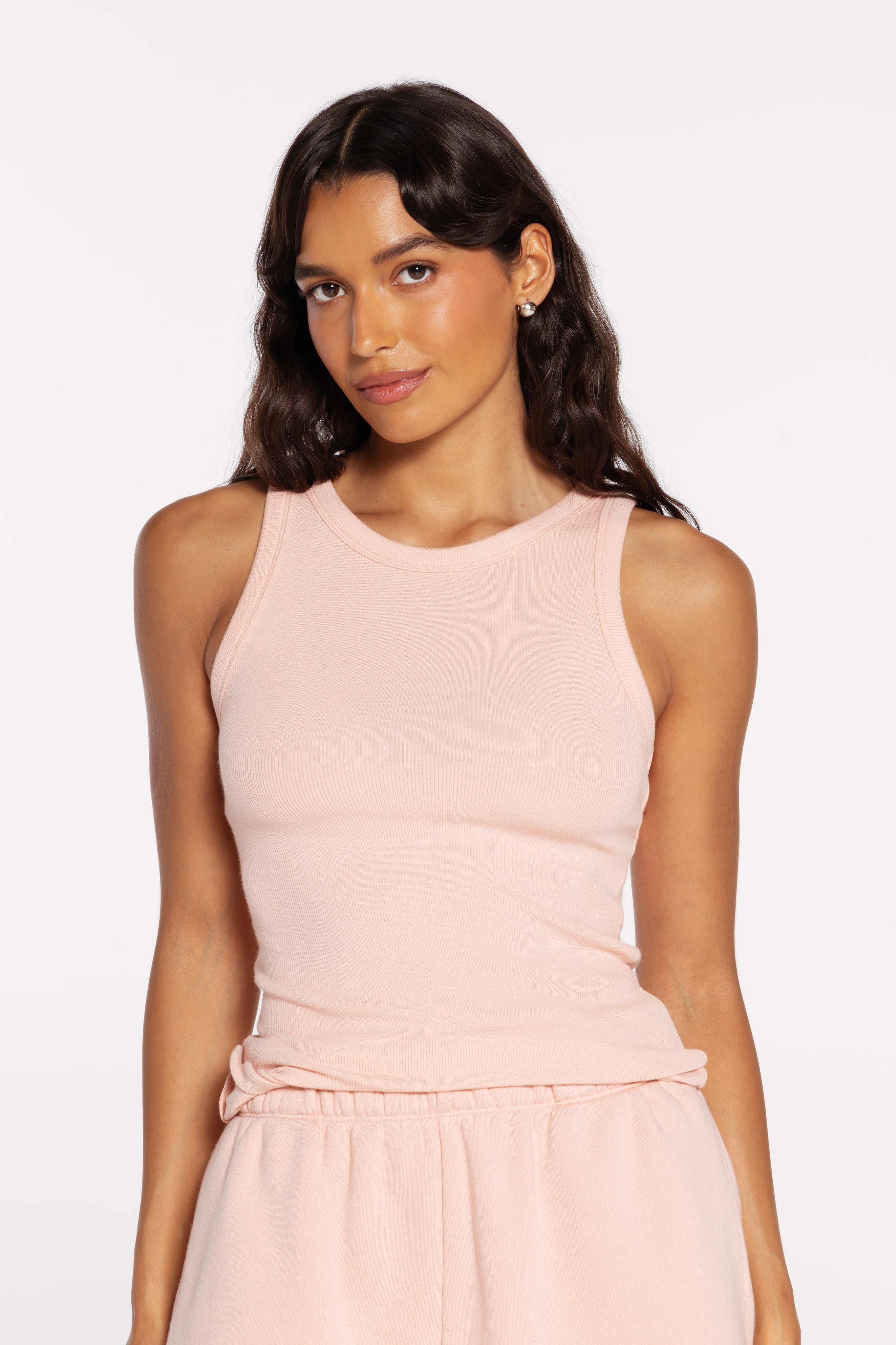 Slinky Rib Tank | Dusty Rose