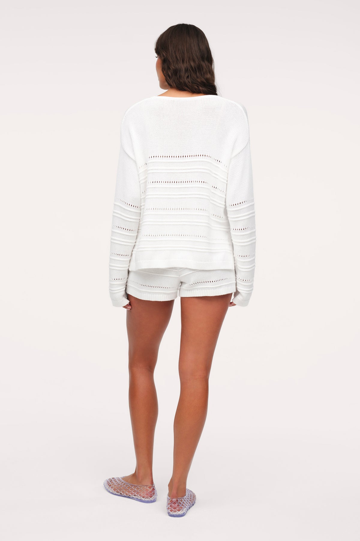 Color:White | Newport Sweater & Newport Sweater Short