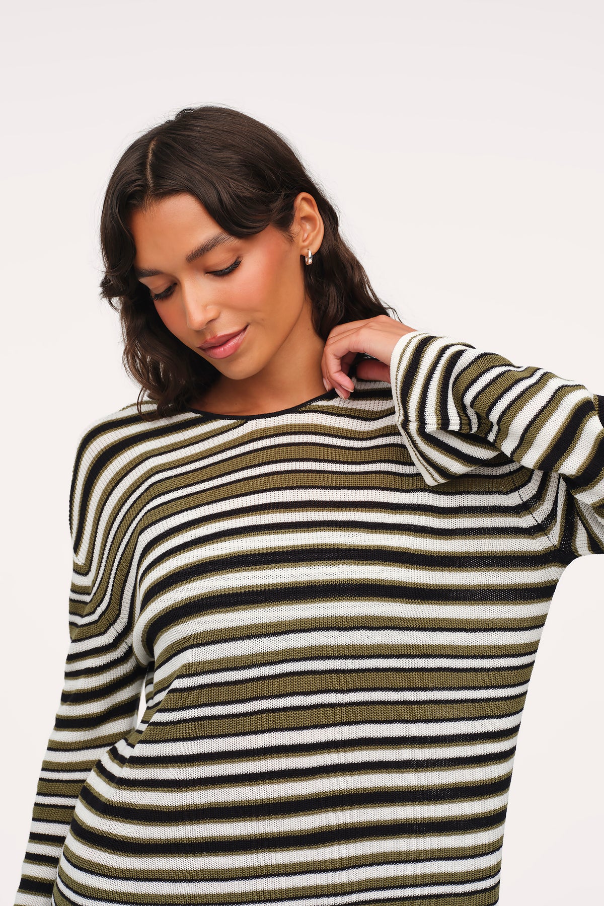 Color:Olive Stripe | Coastal Cover Up
