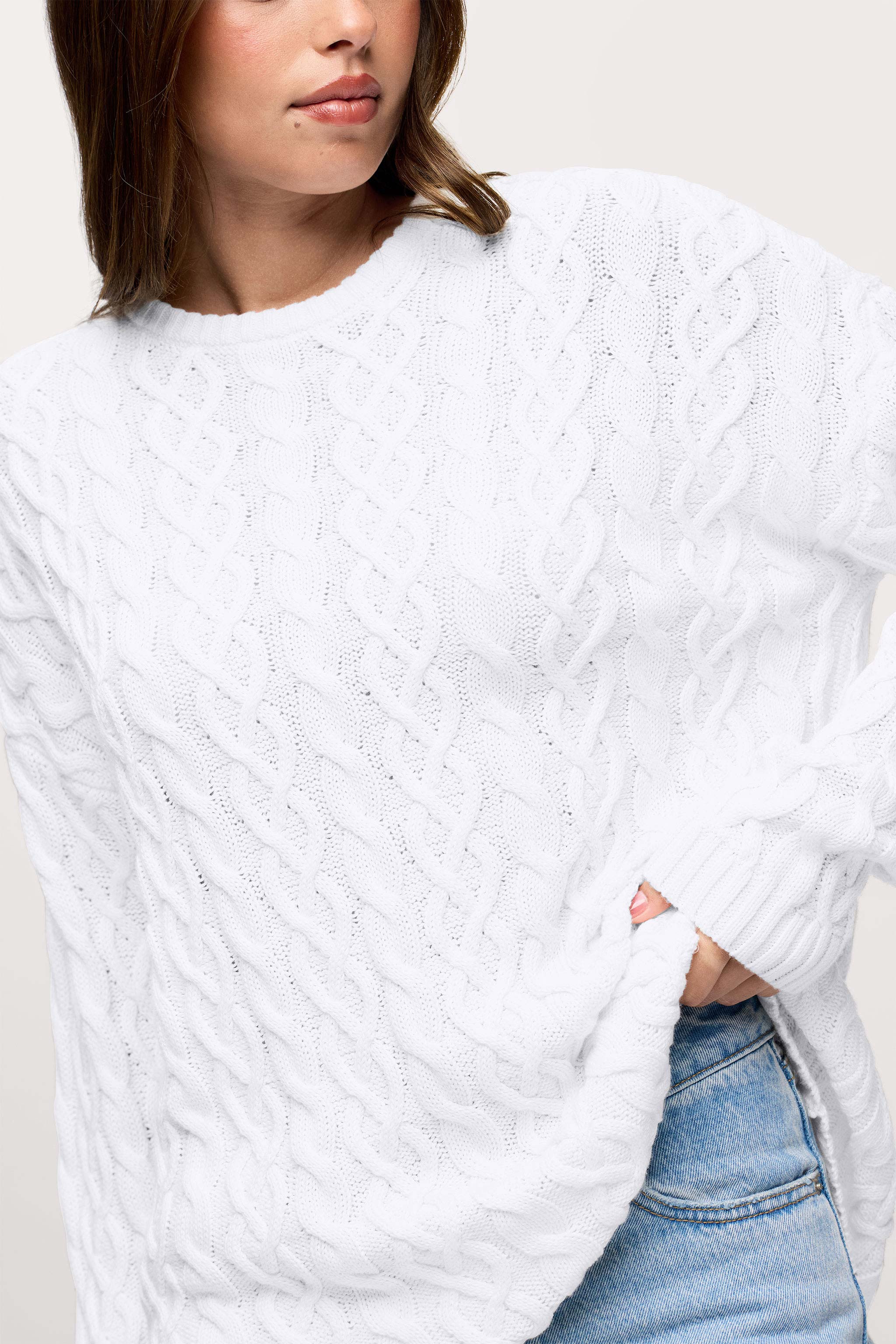 Lightweight Cable Sweater