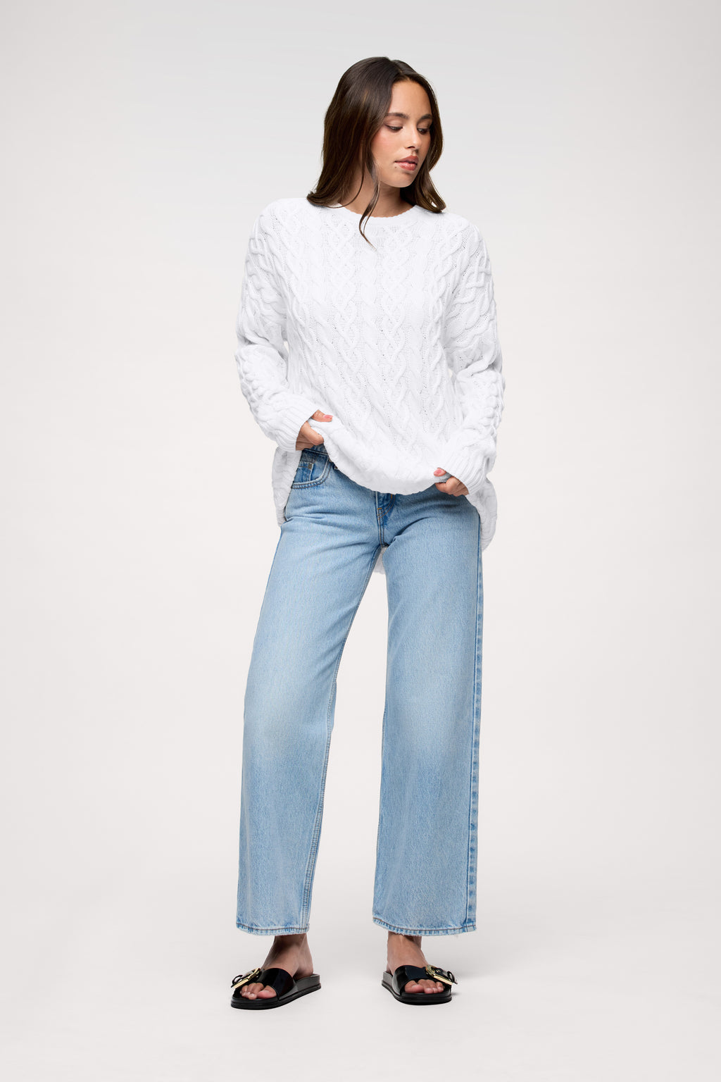 Lightweight Cable Sweater