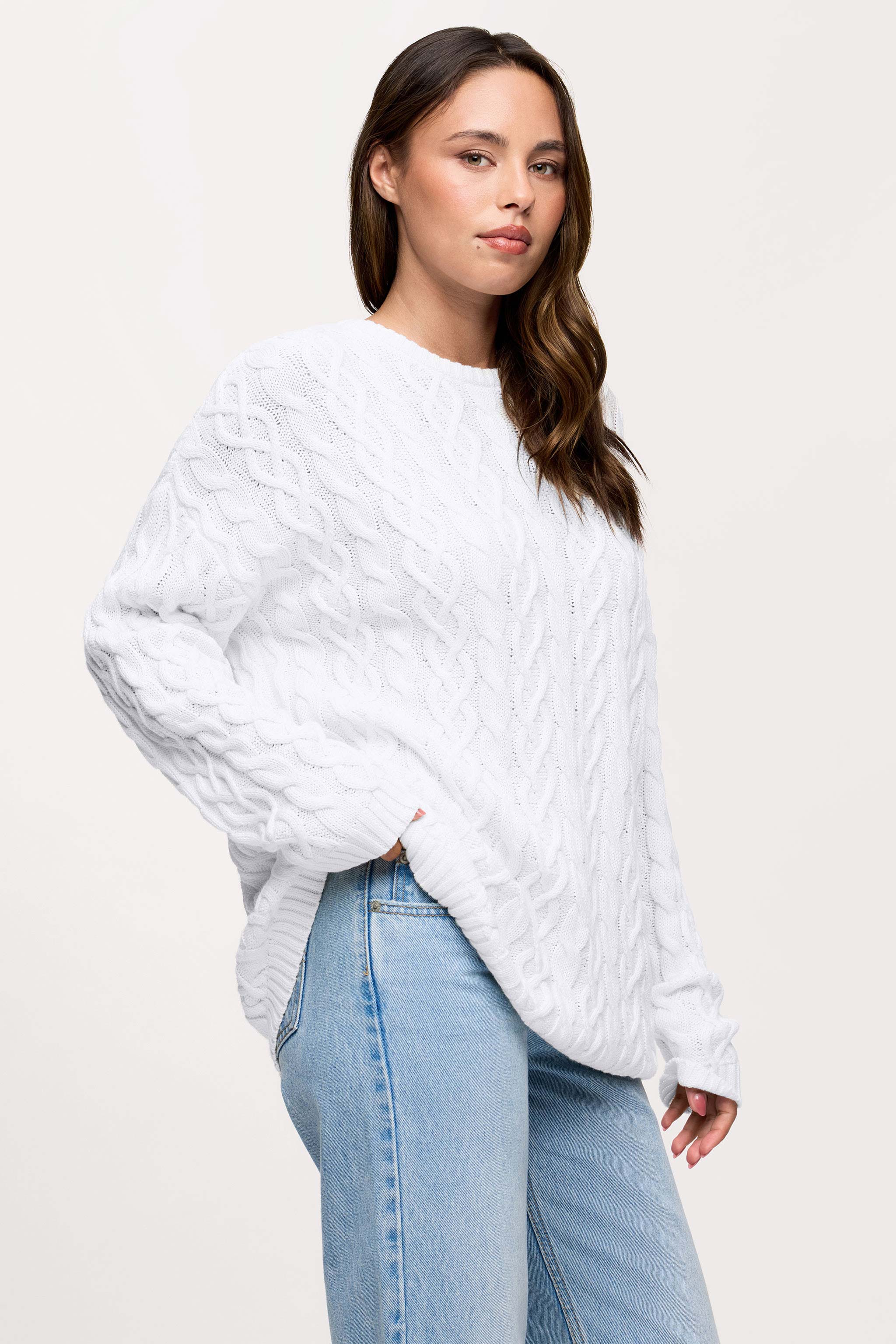 Lightweight Cable Sweater