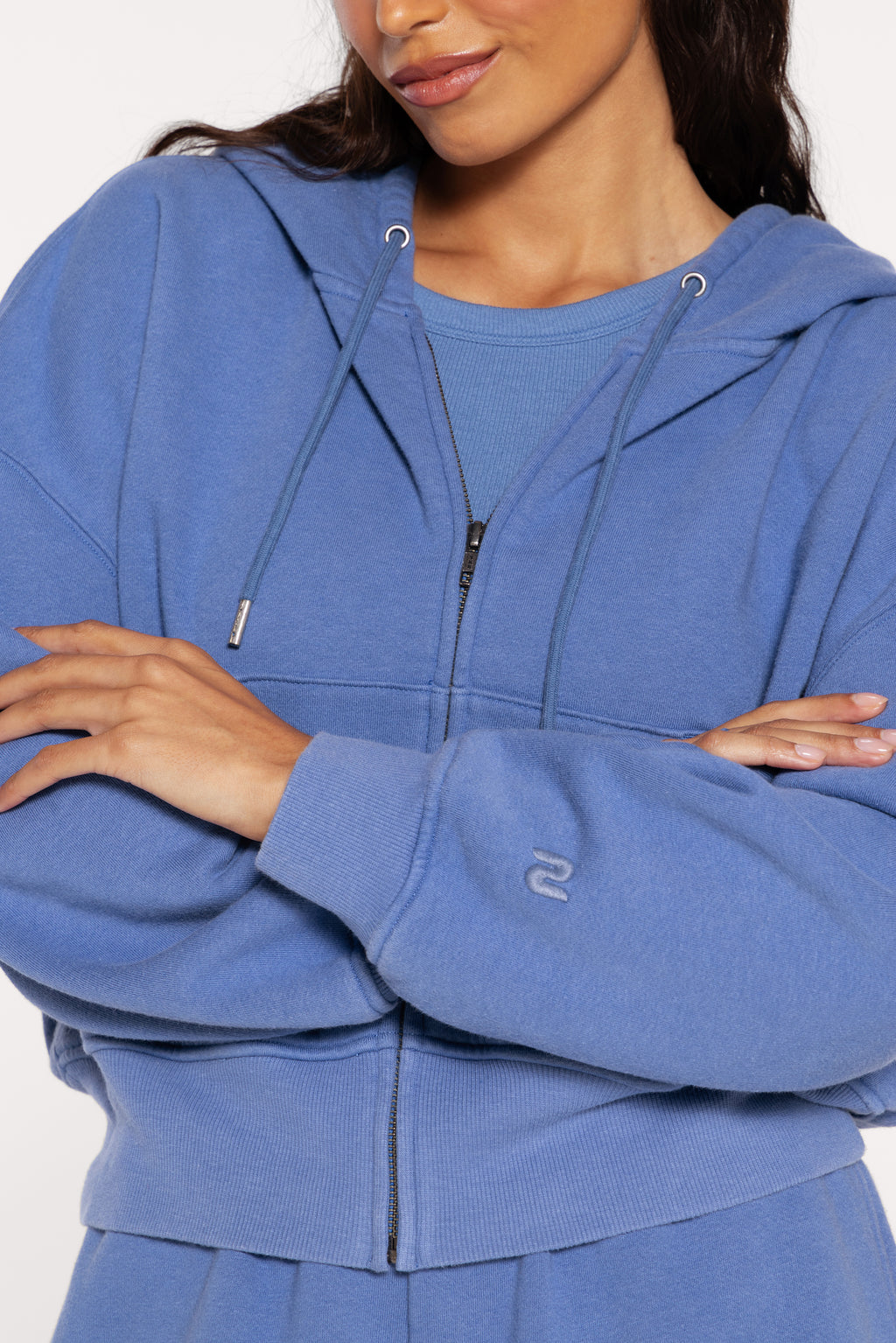 Vintage Fleece Zip Hoodie | Dutch Blue
