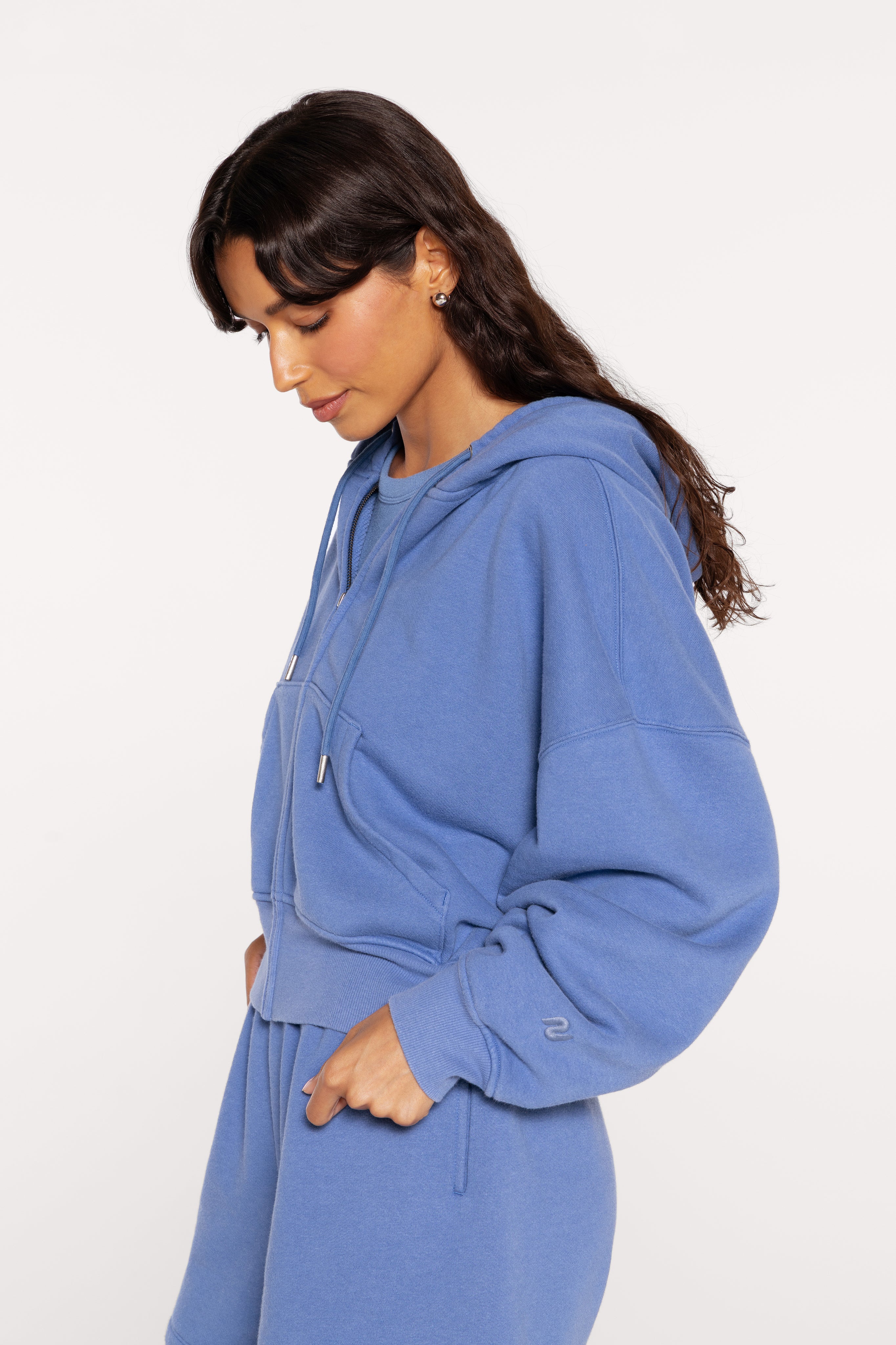 Vintage Fleece Zip Hoodie | Dutch Blue