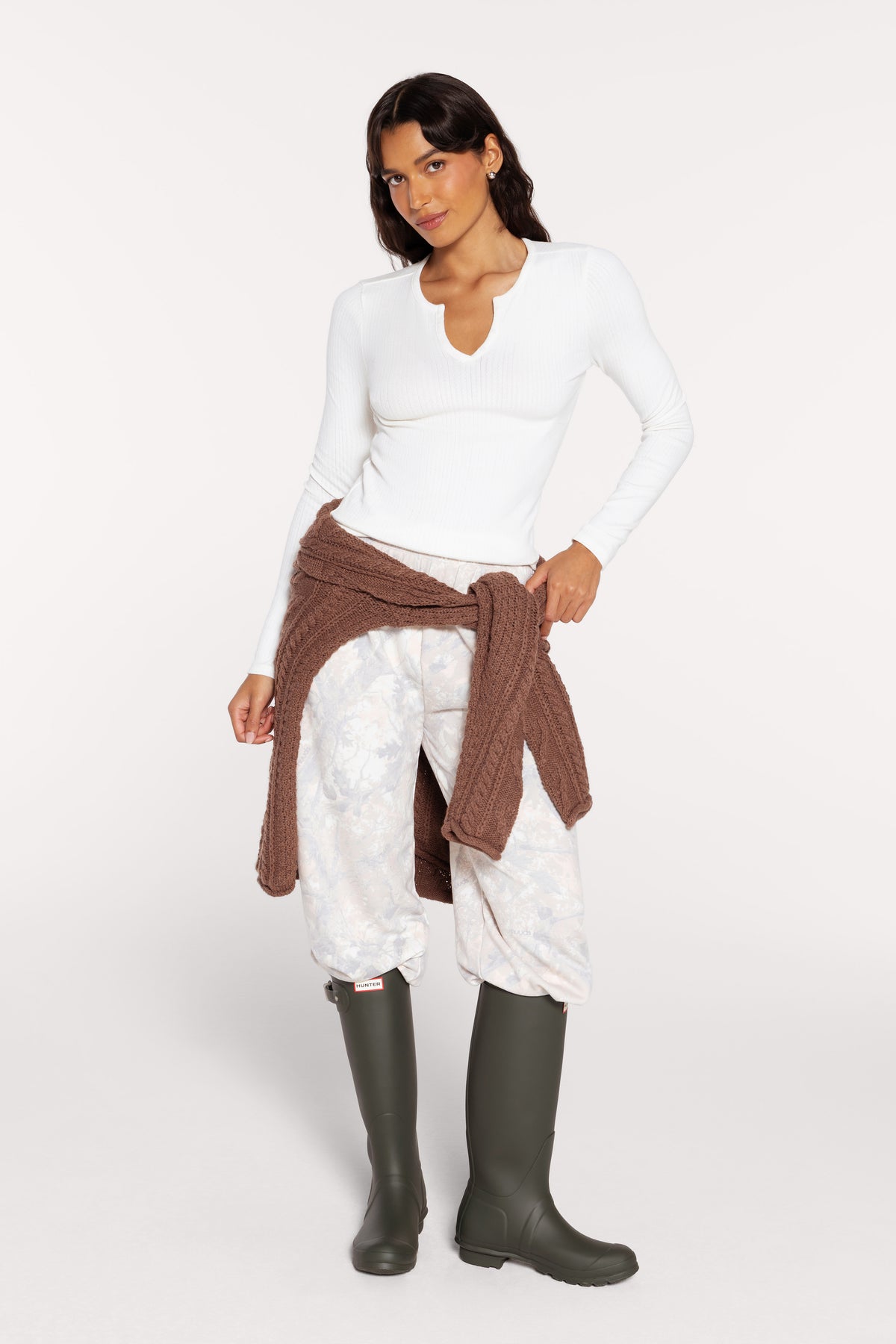 Pointelle Long Sleeve Henley