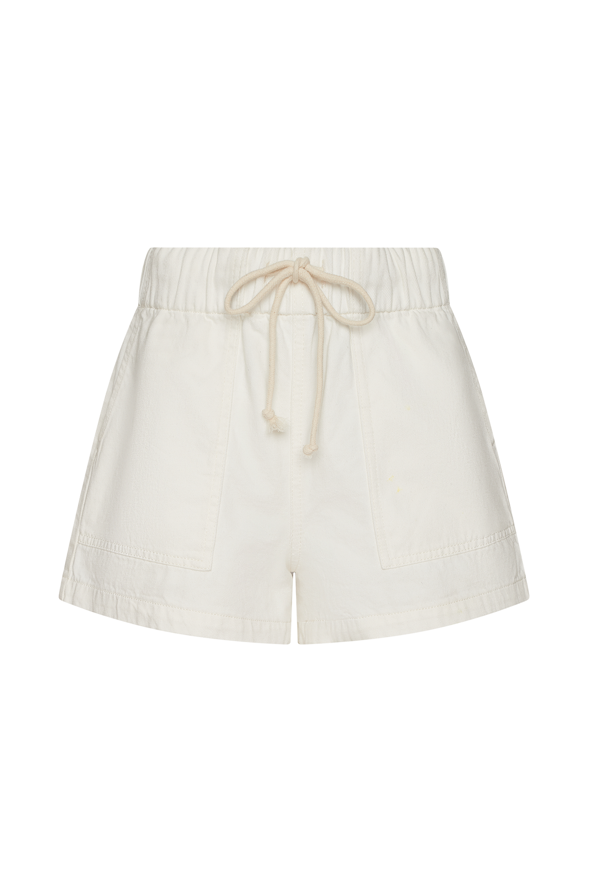 Color:Linen | Pull-On Denim Short