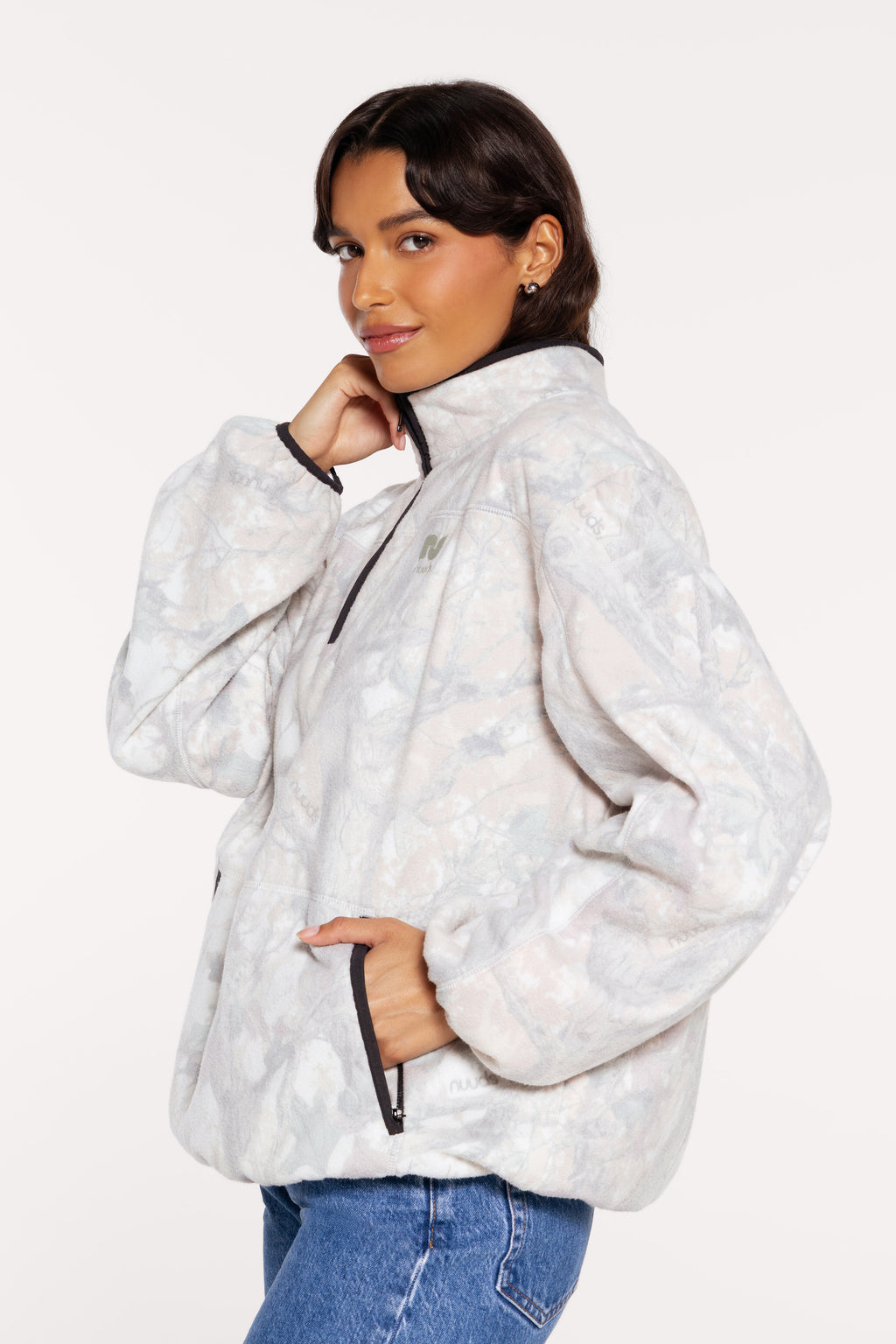 Color:nuuds Camo | Cabin Quarter-Zip Pullover