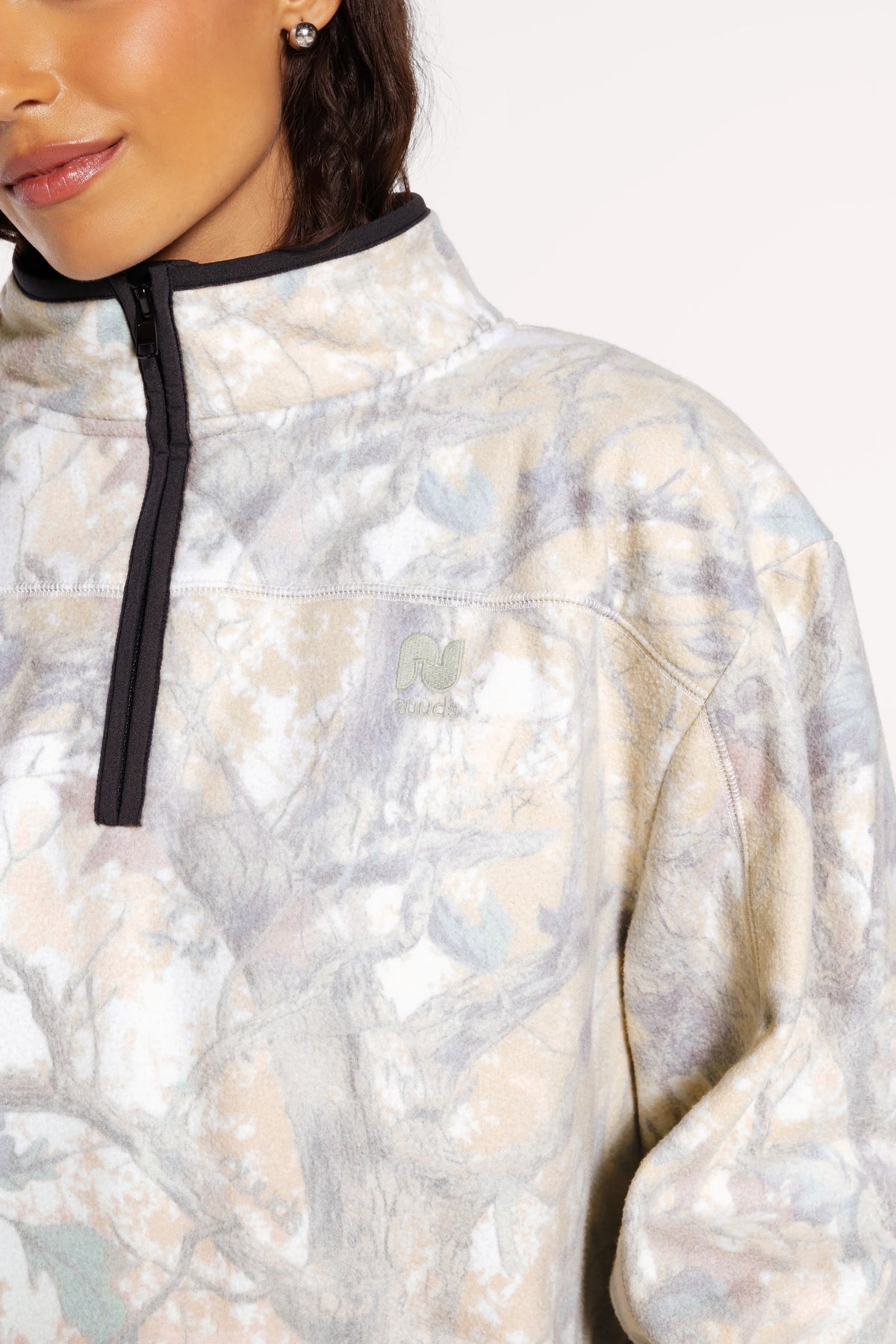 Color:nuuds Camo | Cabin Quarter-Zip Pullover