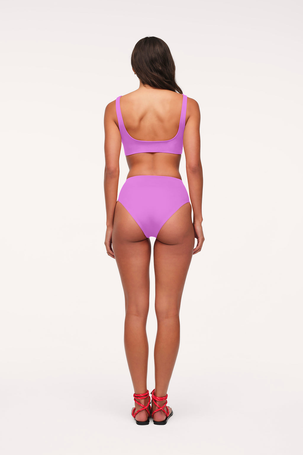 Plunge Bikini Top & High Waist Bikini Bottom