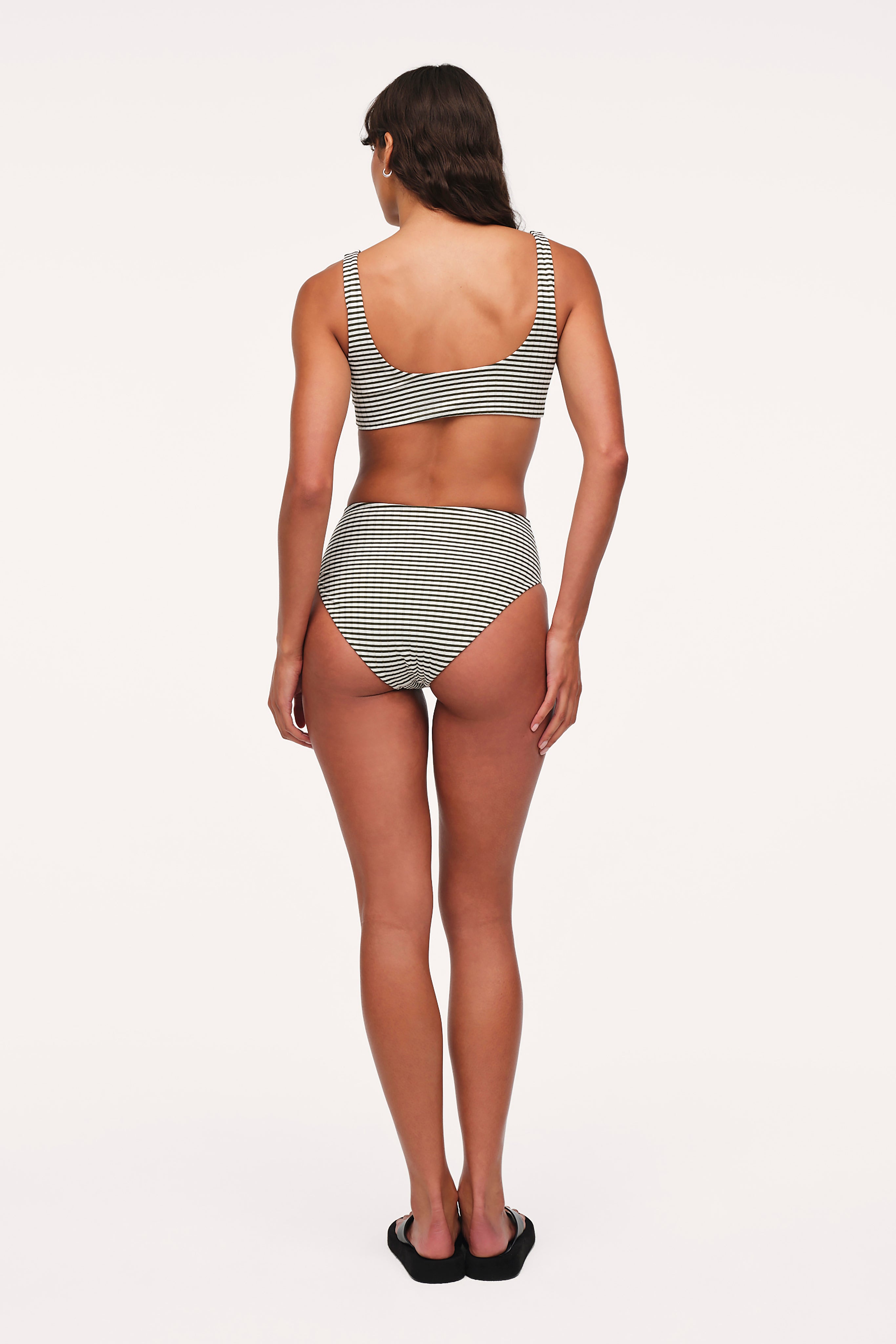 Plunge Bikini Top & High Waist Bikini Bottom