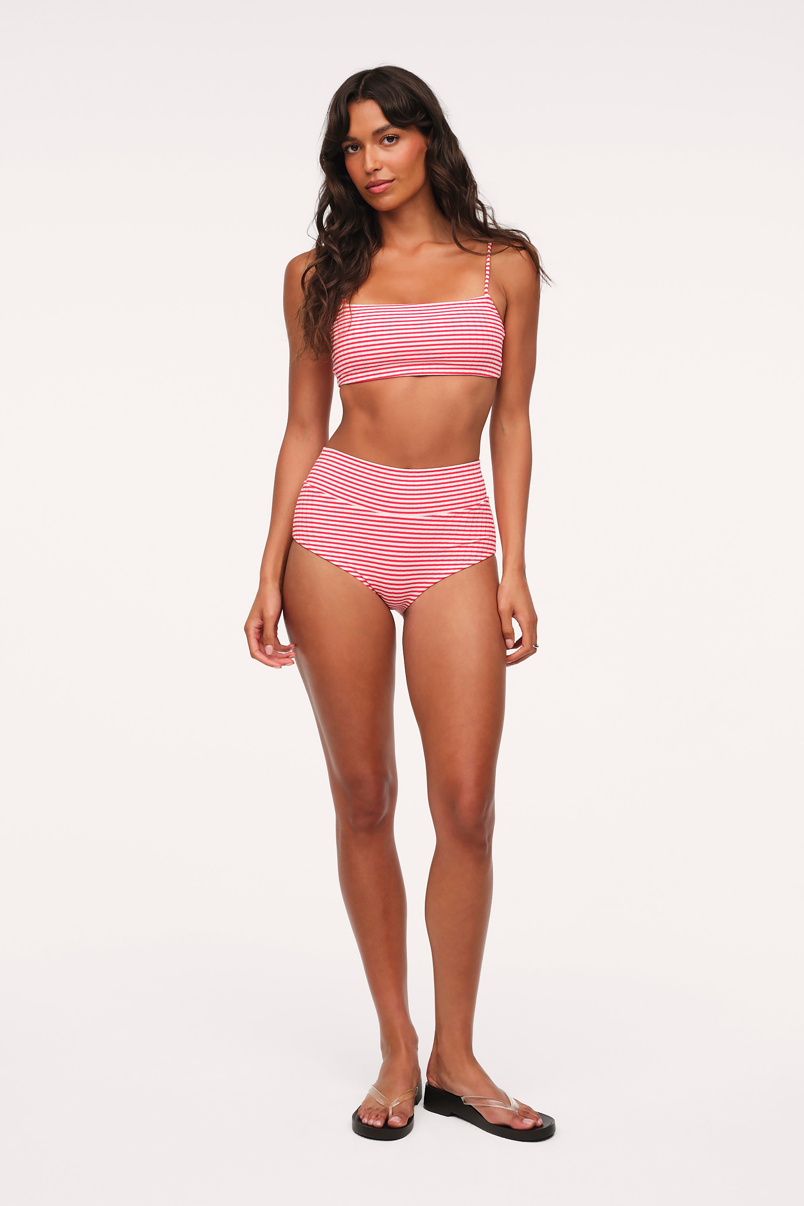 Bandeau Bikini Top & Boy Short Bikini Bottom
