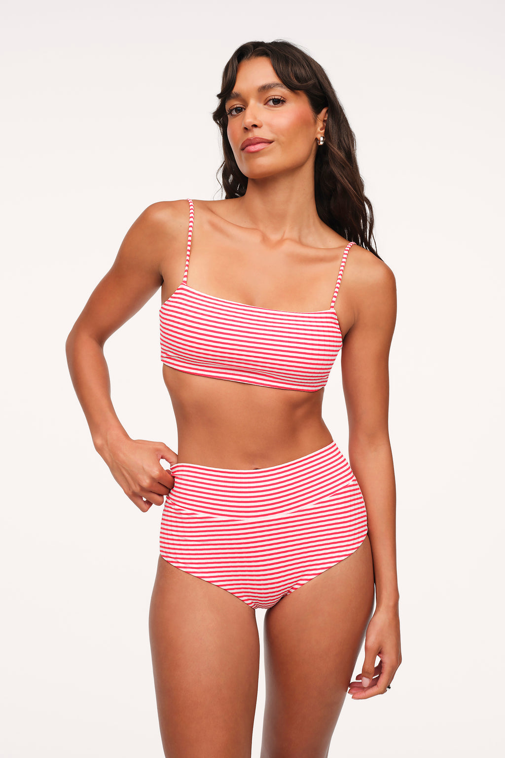 Bandeau Bikini Top & Boy Short Bikini Bottom