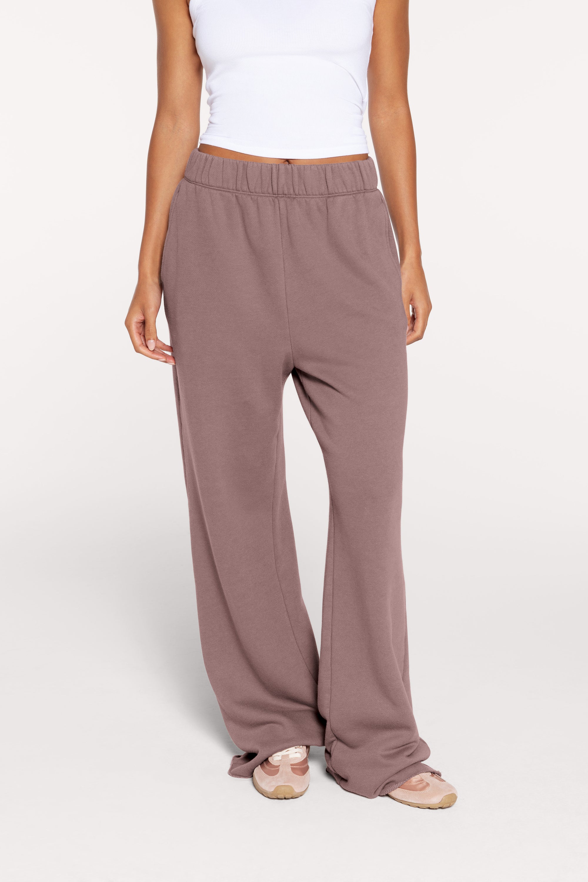 Vintage Fleece Raw Hem Sweatpant | Cocoa