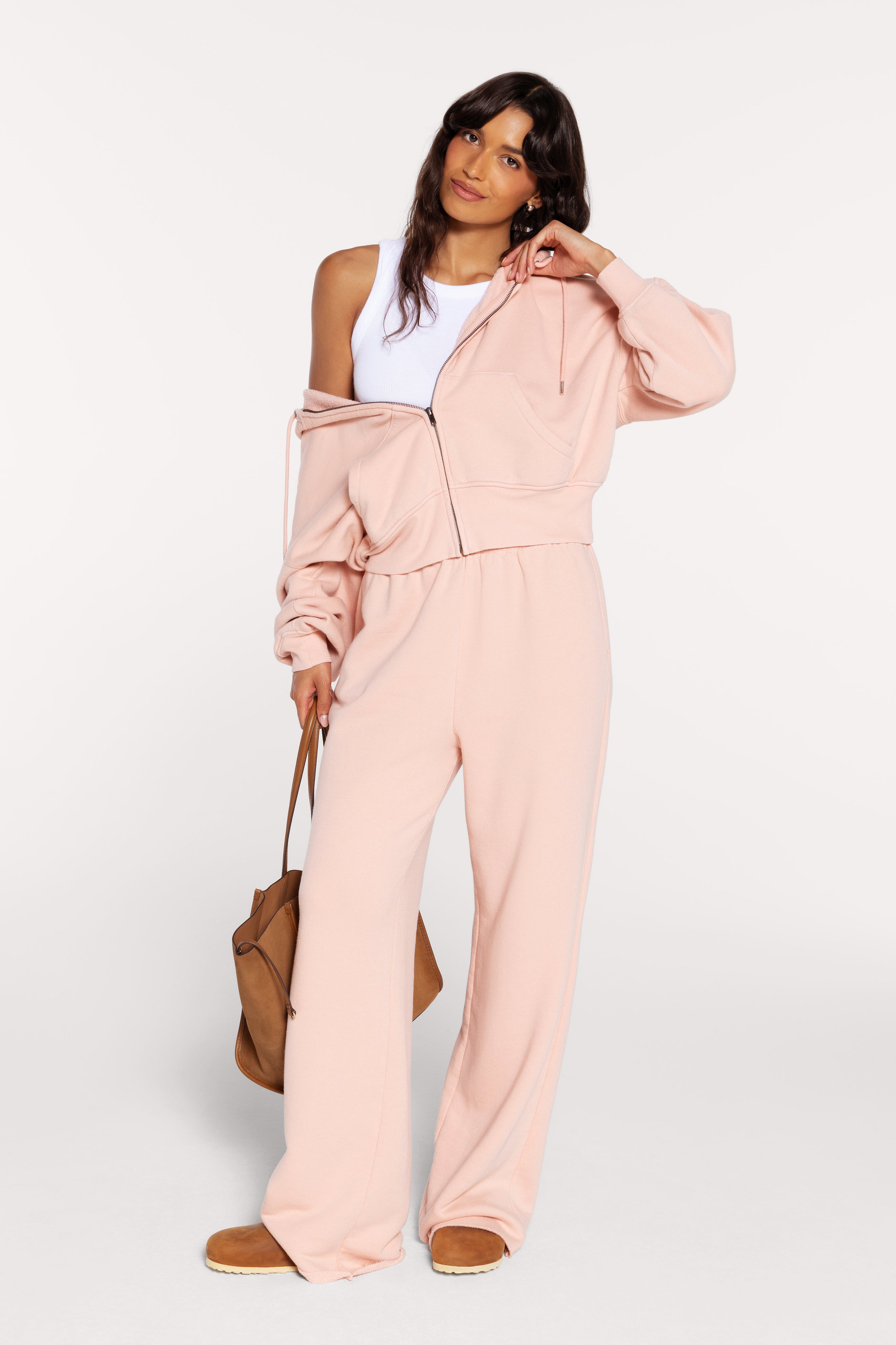 Vintage Fleece Raw Hem Sweatpant | Dusty Rose