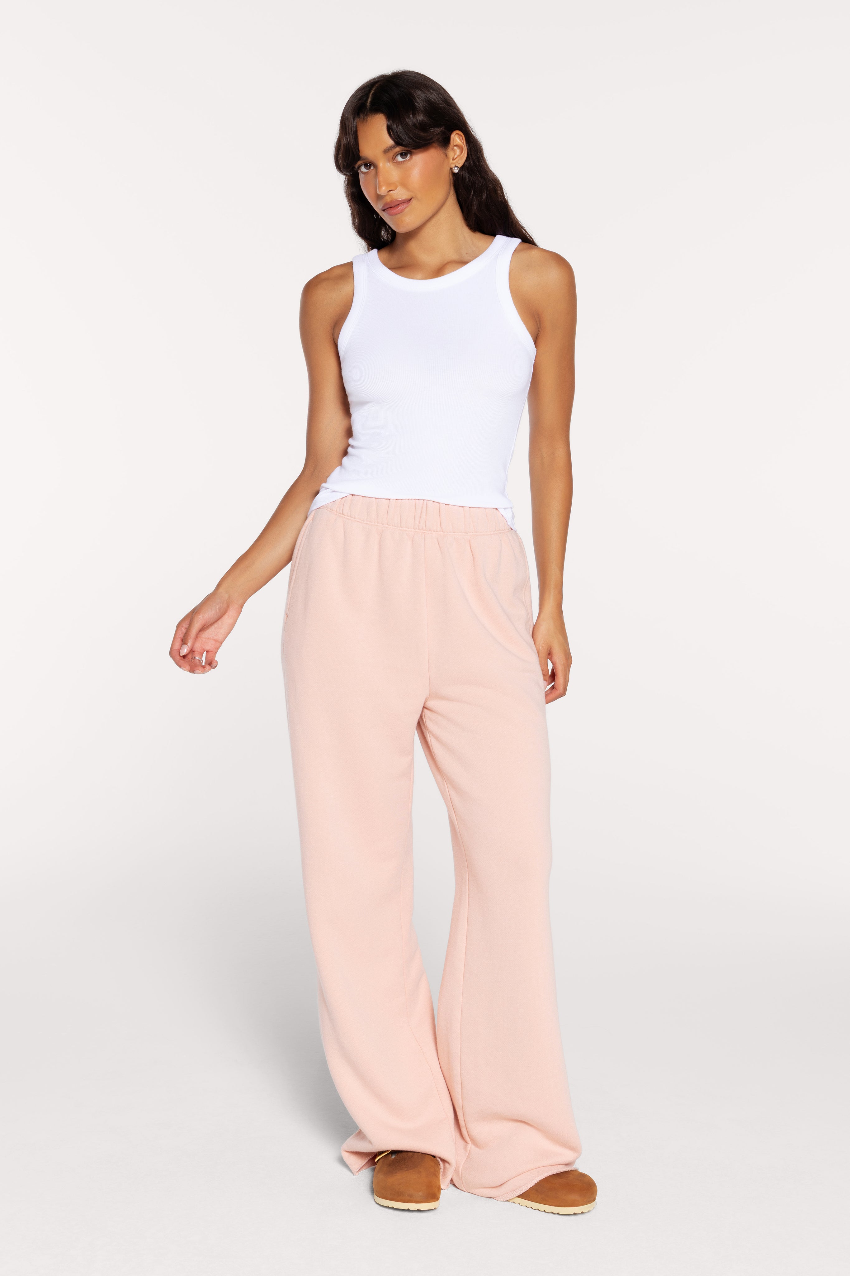 Vintage Fleece Raw Hem Sweatpant | Dusty Rose