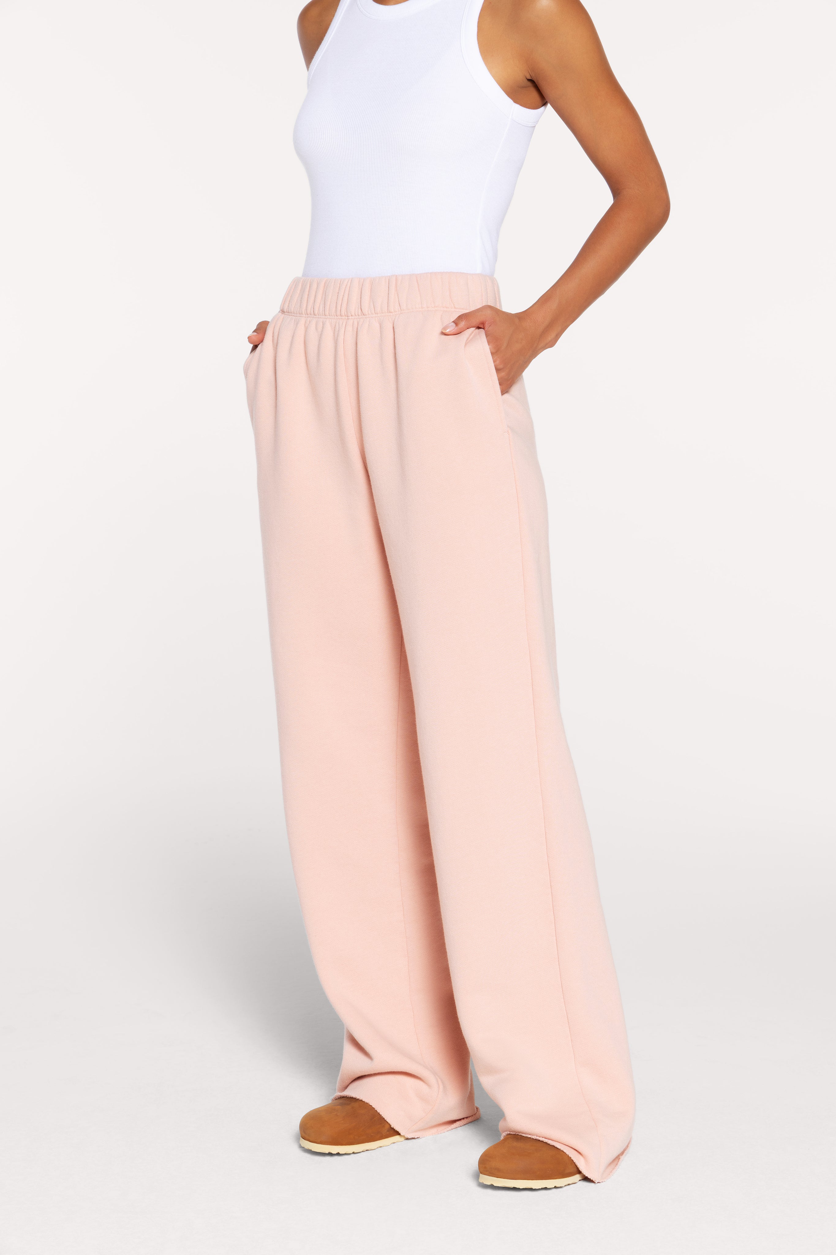 Vintage Fleece Raw Hem Sweatpant | Dusty Rose