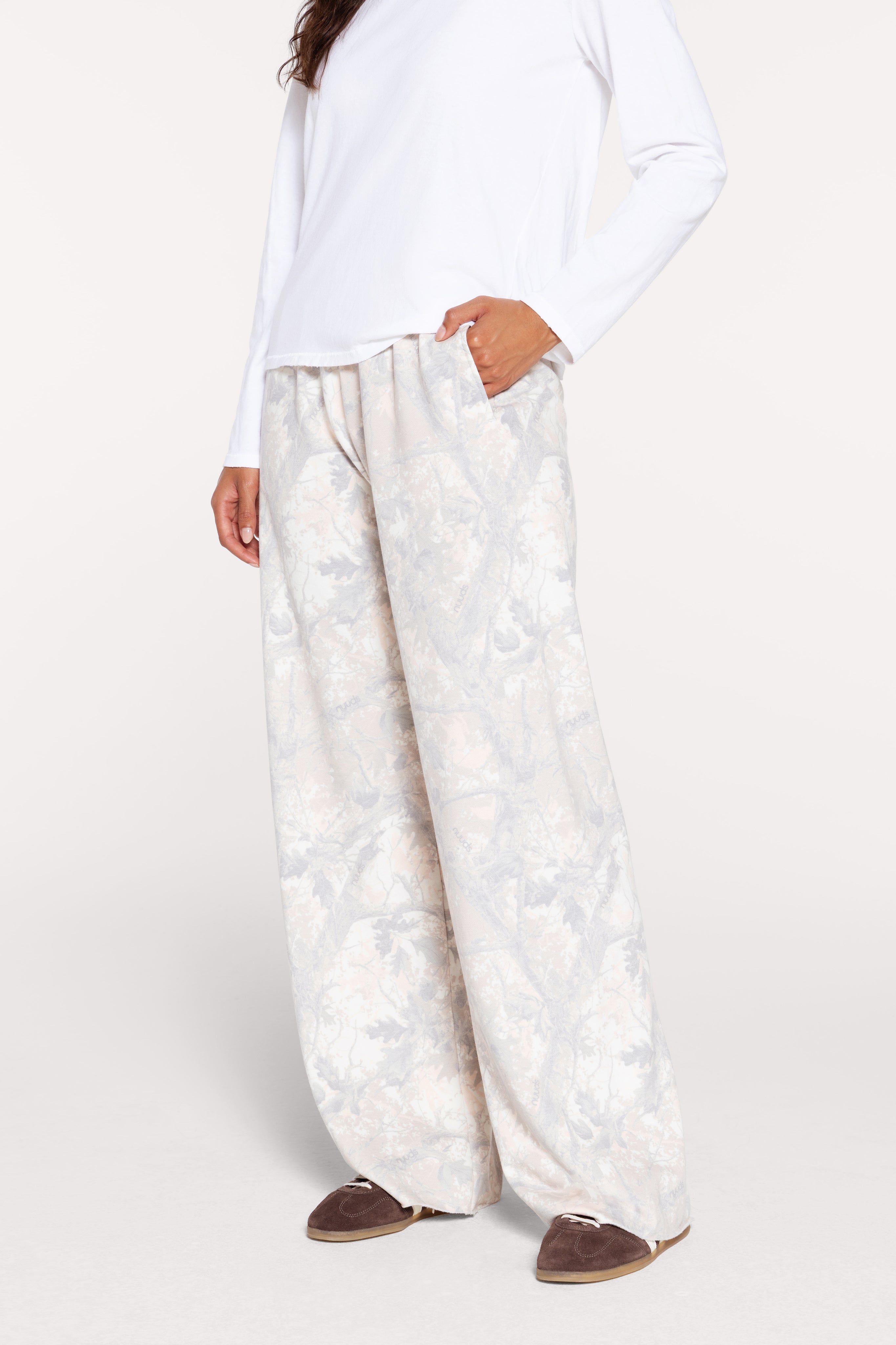 Color:nuuds Camo | Raw Hem Sweatpant