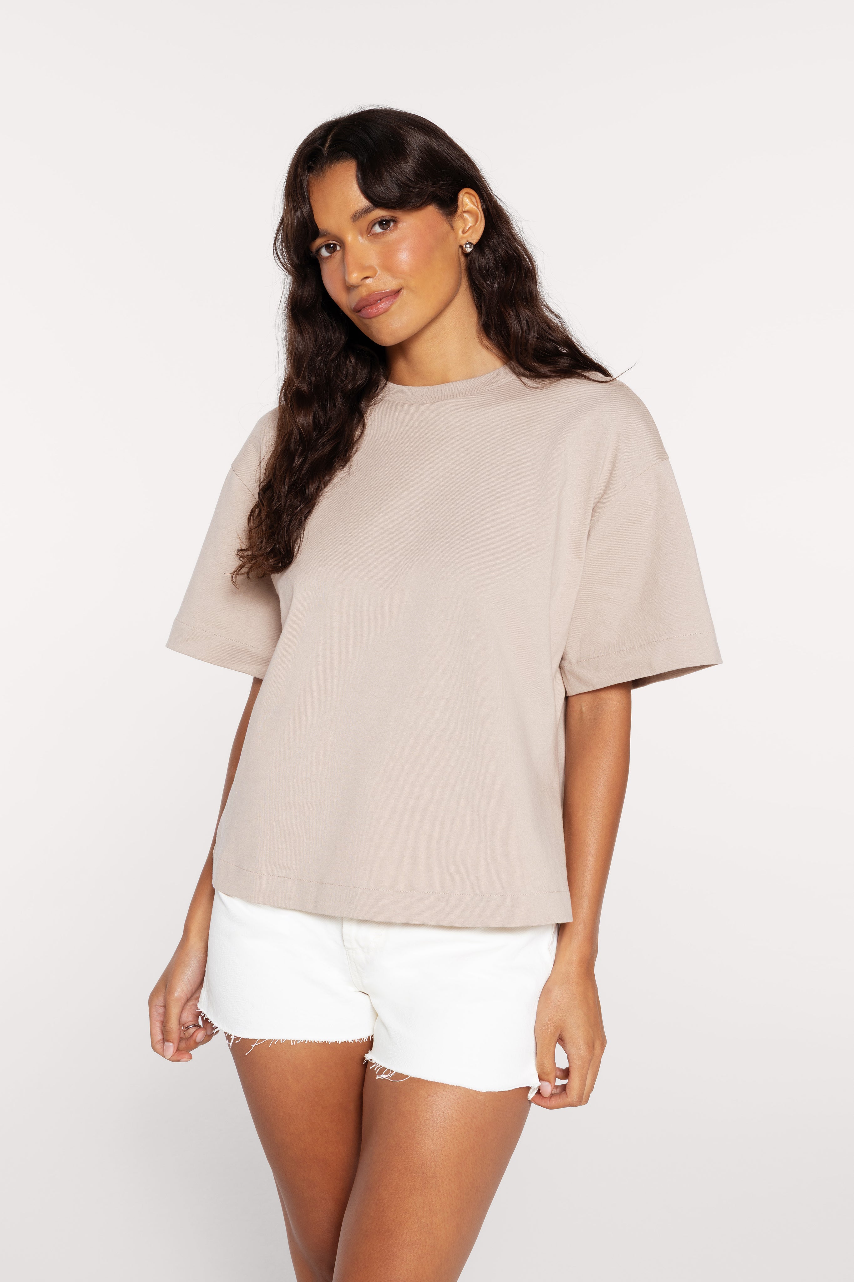 Color:Putty | Roomy Tee