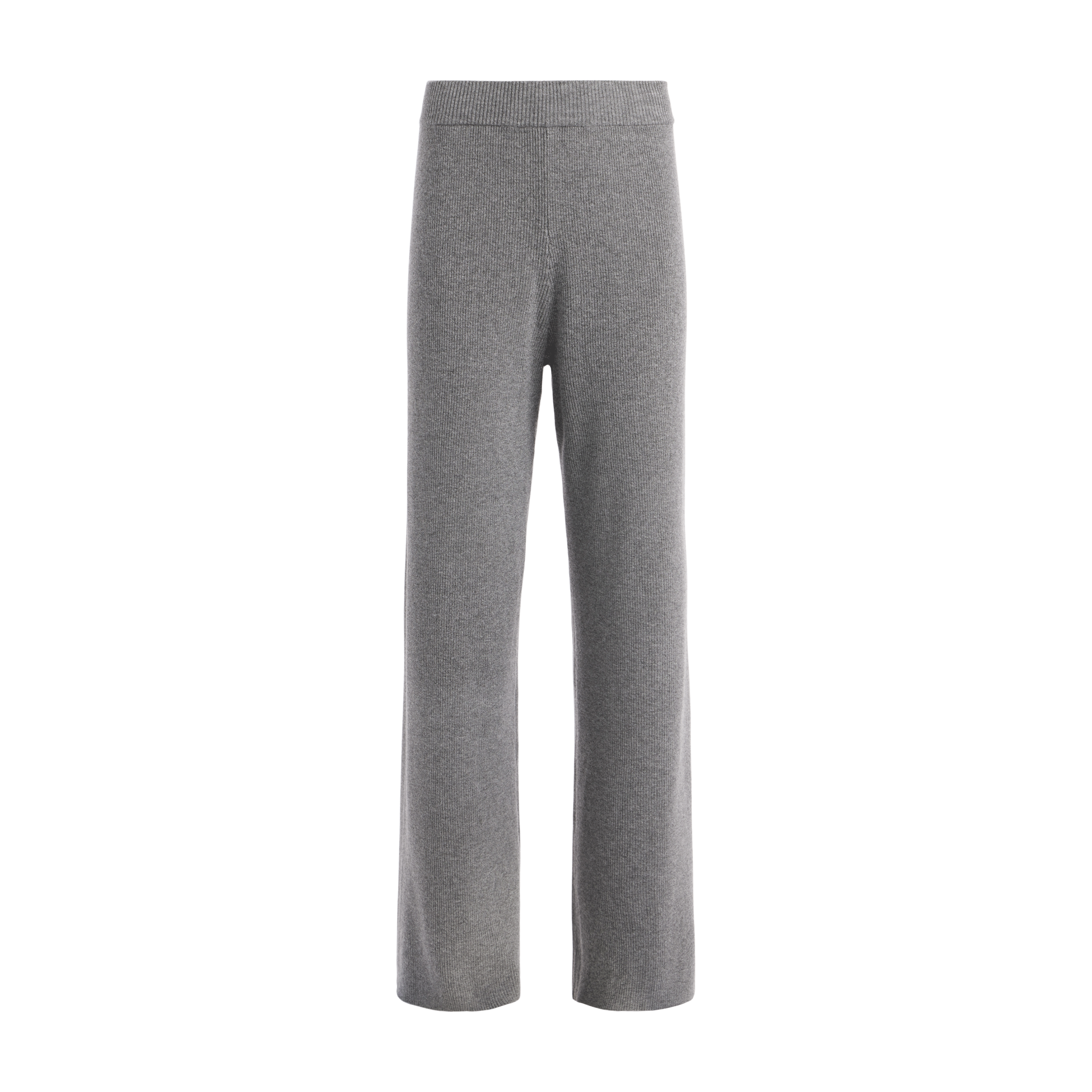 Ribbed Sweater Wide Leg Pant | Charcoal