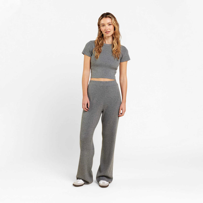 Ribbed Sweater Wide Leg Pant image 