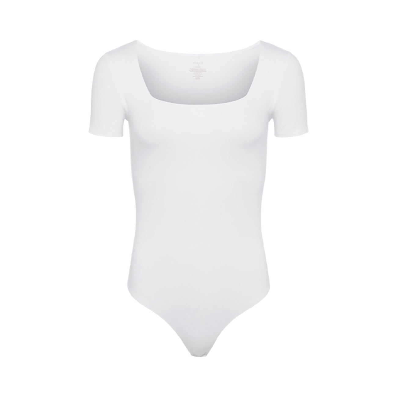 Cotton Stretch Short Sleeve Square Neck Bodysuit