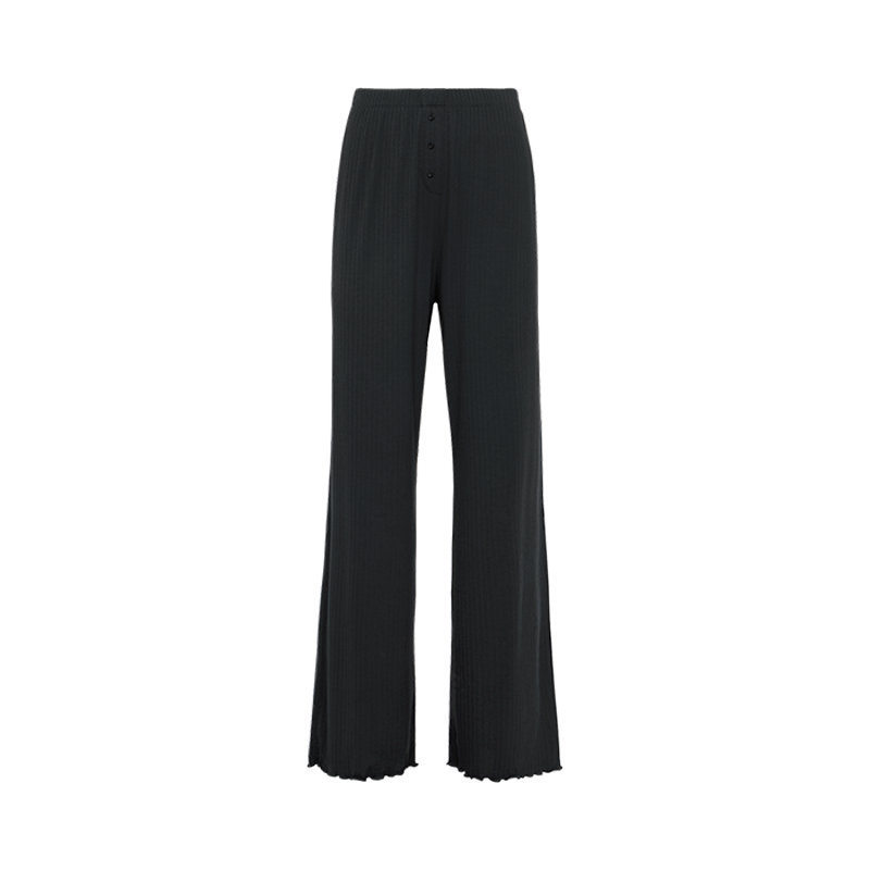 Mini Rib Wide Leg Pant