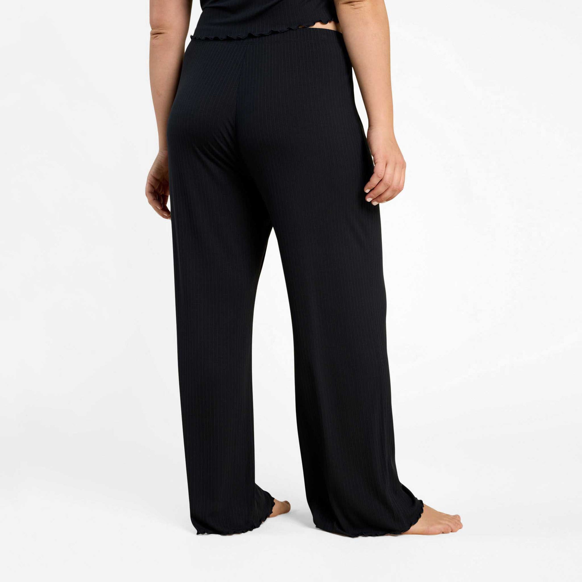 Mini Rib Wide Leg Pant