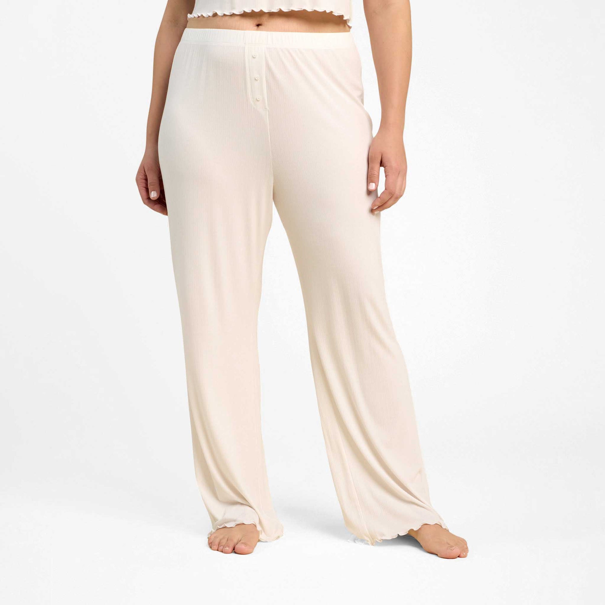 Mini Rib Wide Leg Pant