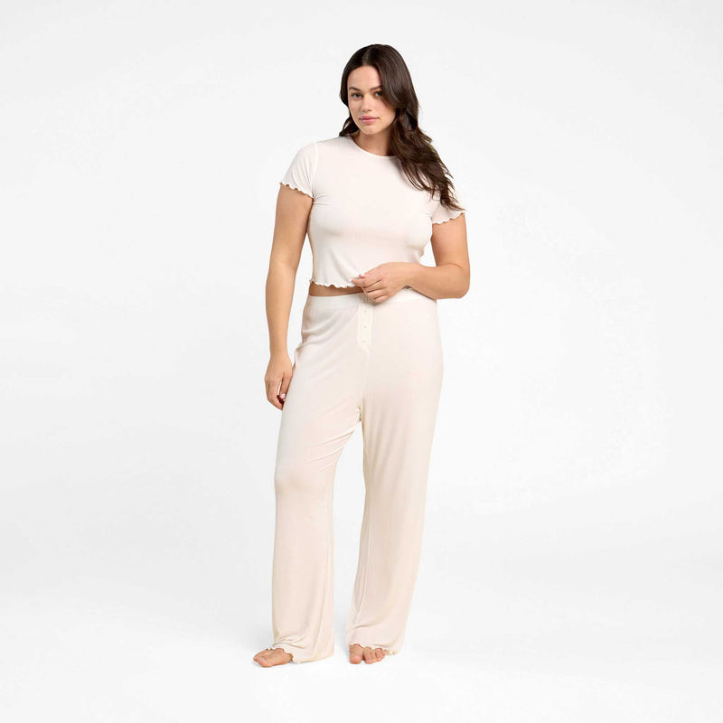 Mini Rib Wide Leg Pant image 