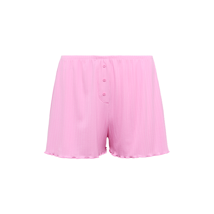 Mini Rib Cheeky Shorts | Bubblegum Pink