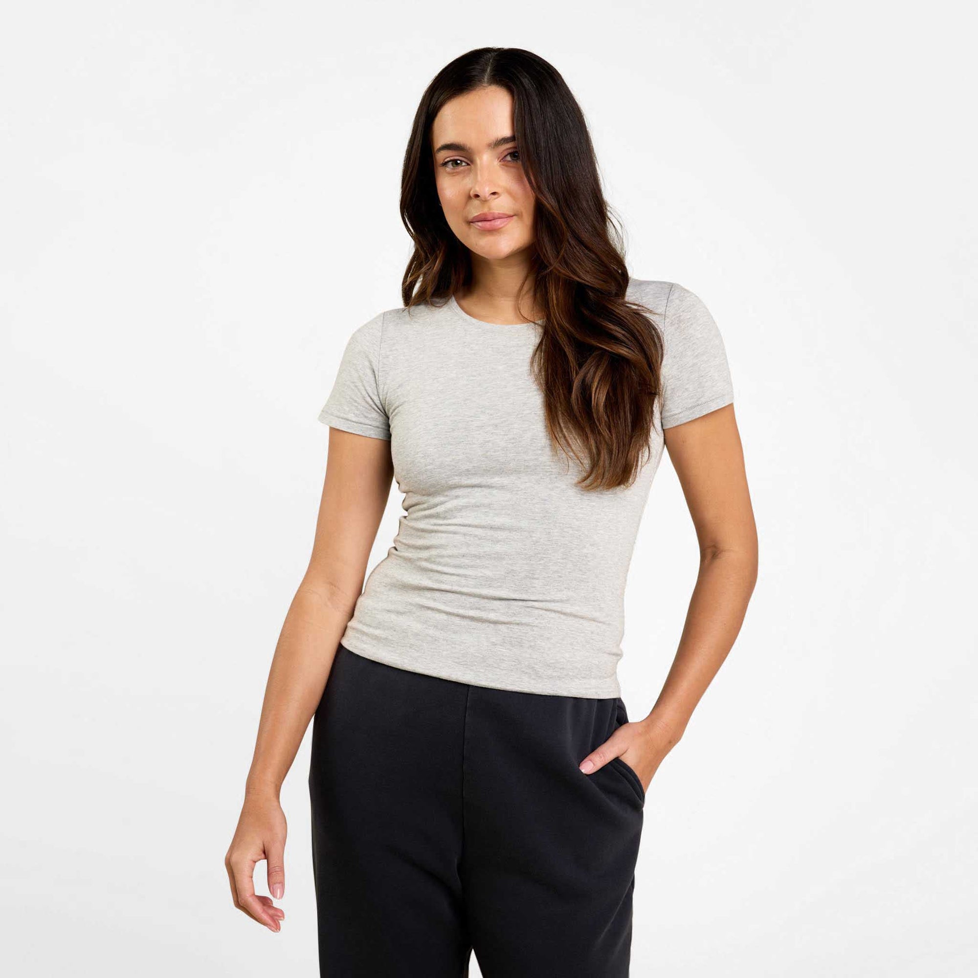 Cotton Stretch Classic Crewneck Tee