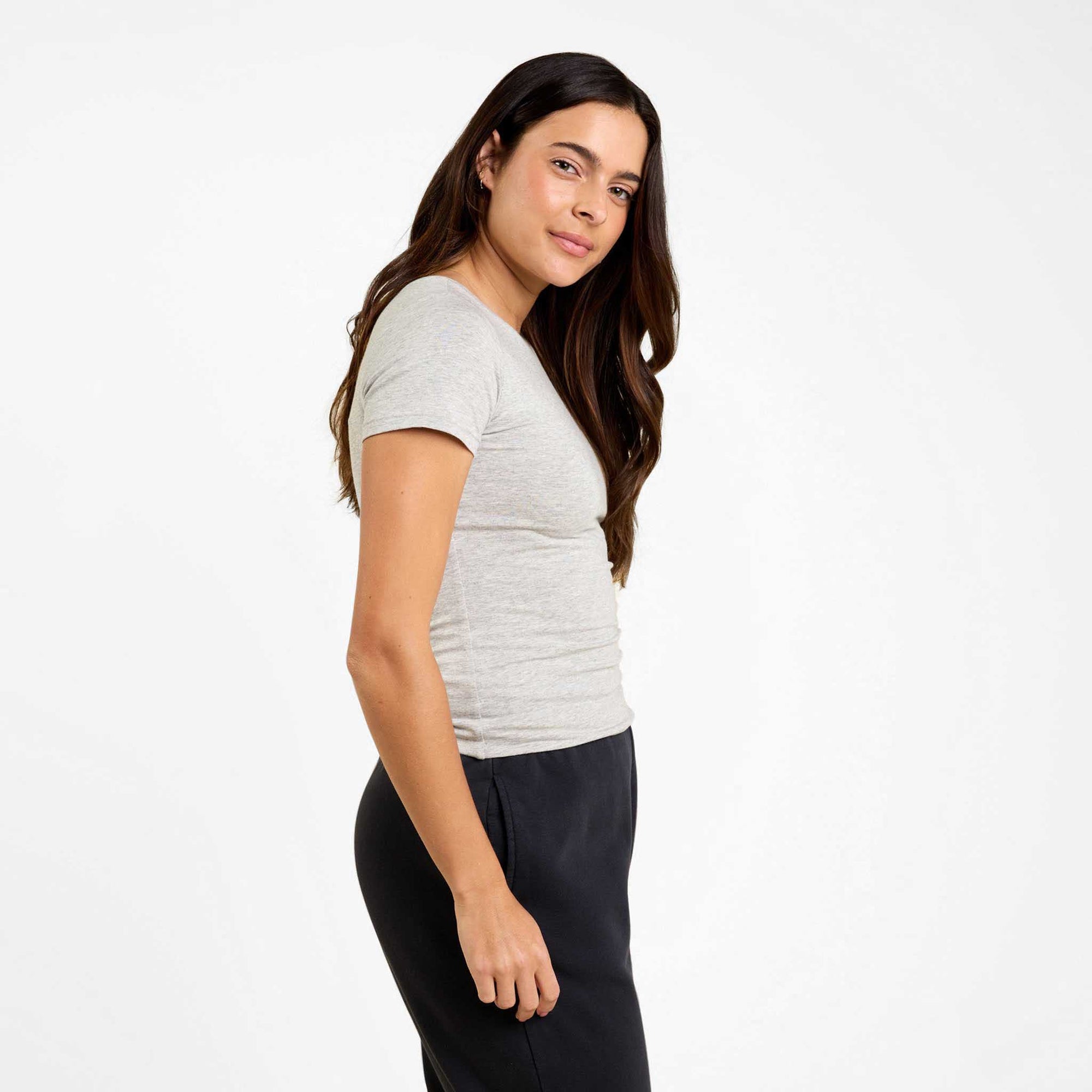 Cotton Stretch Classic Crewneck Tee