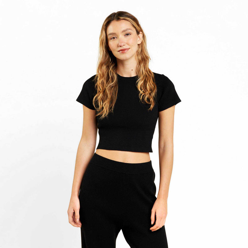 Ribbed Sweater Baby Tee image 