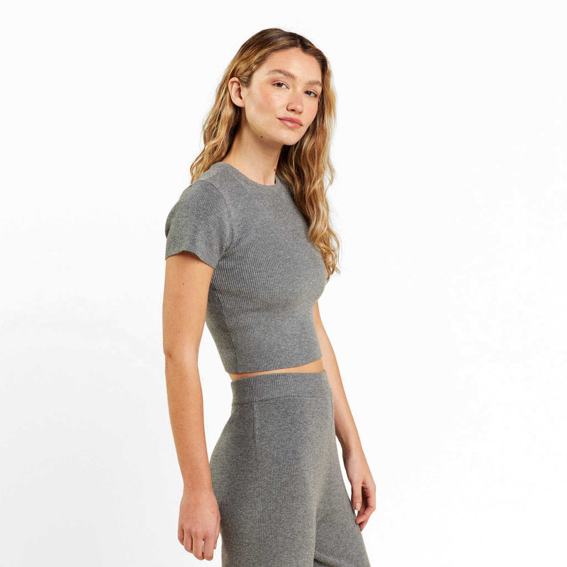 Ribbed Sweater Baby Tee image 