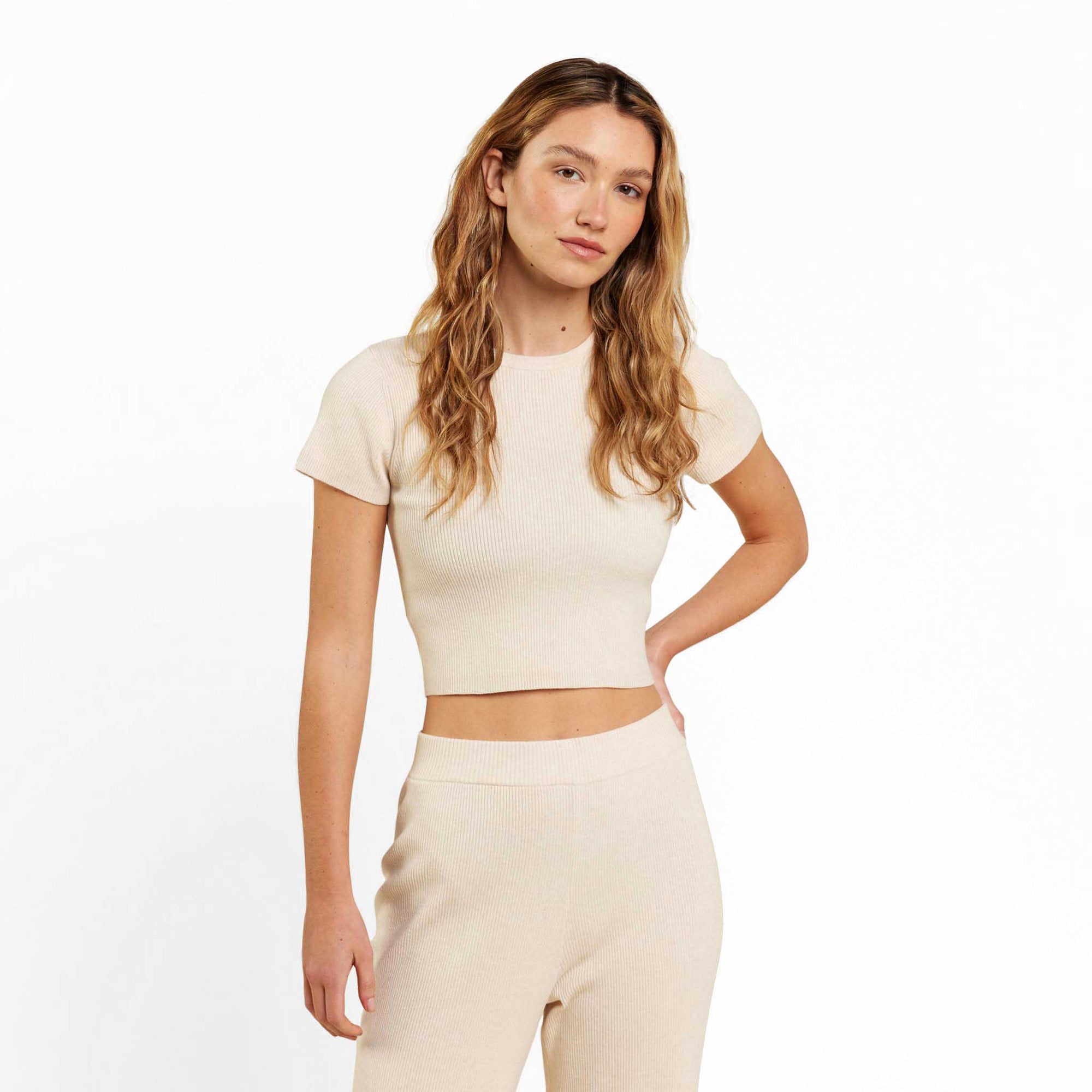Ribbed Sweater Baby Tee