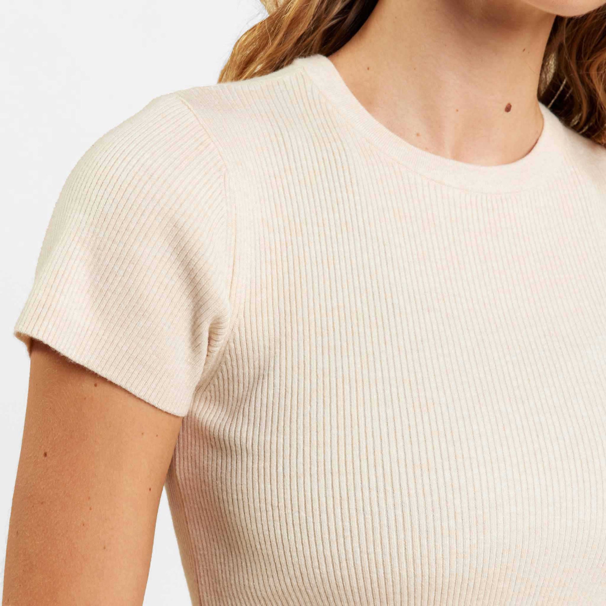 Ribbed Sweater Baby Tee