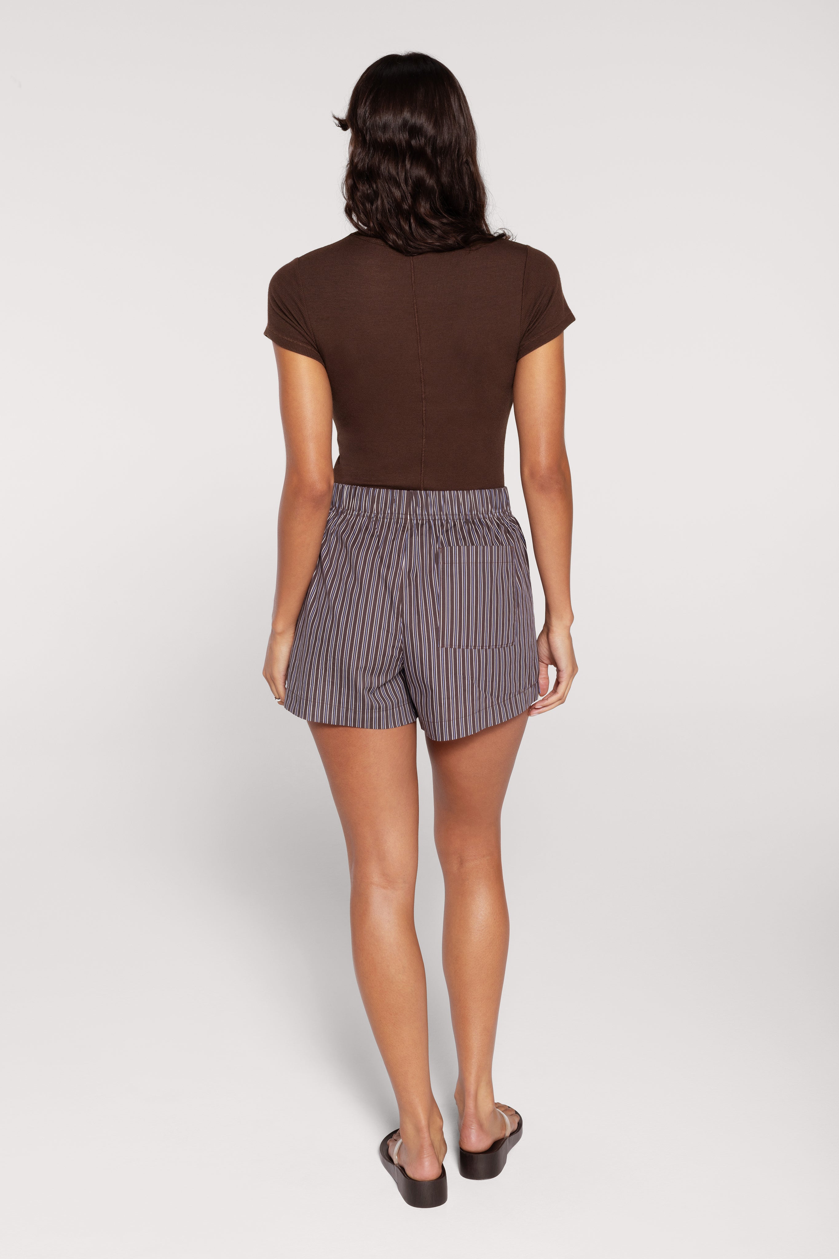 Slinky Rib Tee & Poplin Short