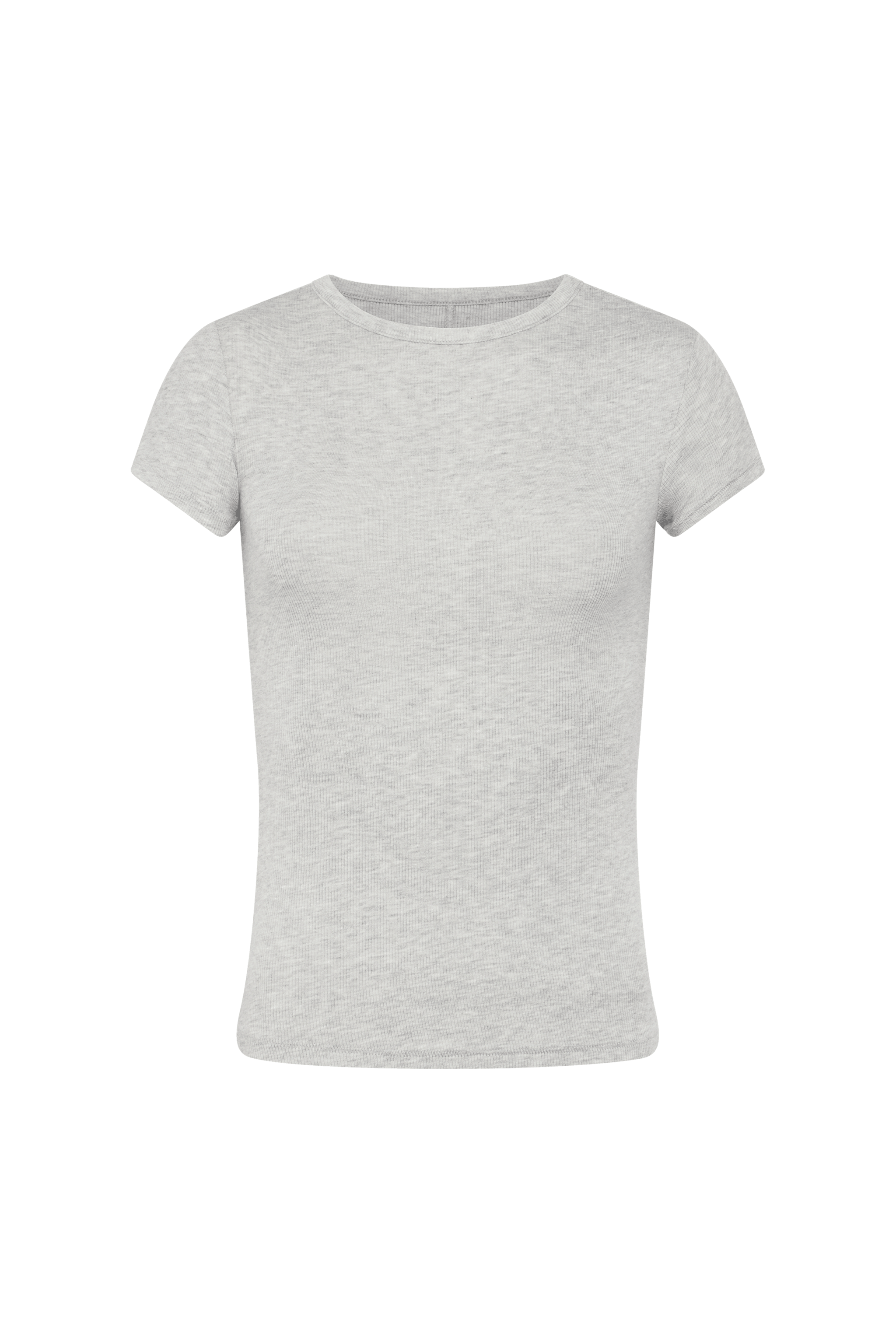 nuuds ribbed t-shirt for women - basic ribbed t-shirt short sleeve top