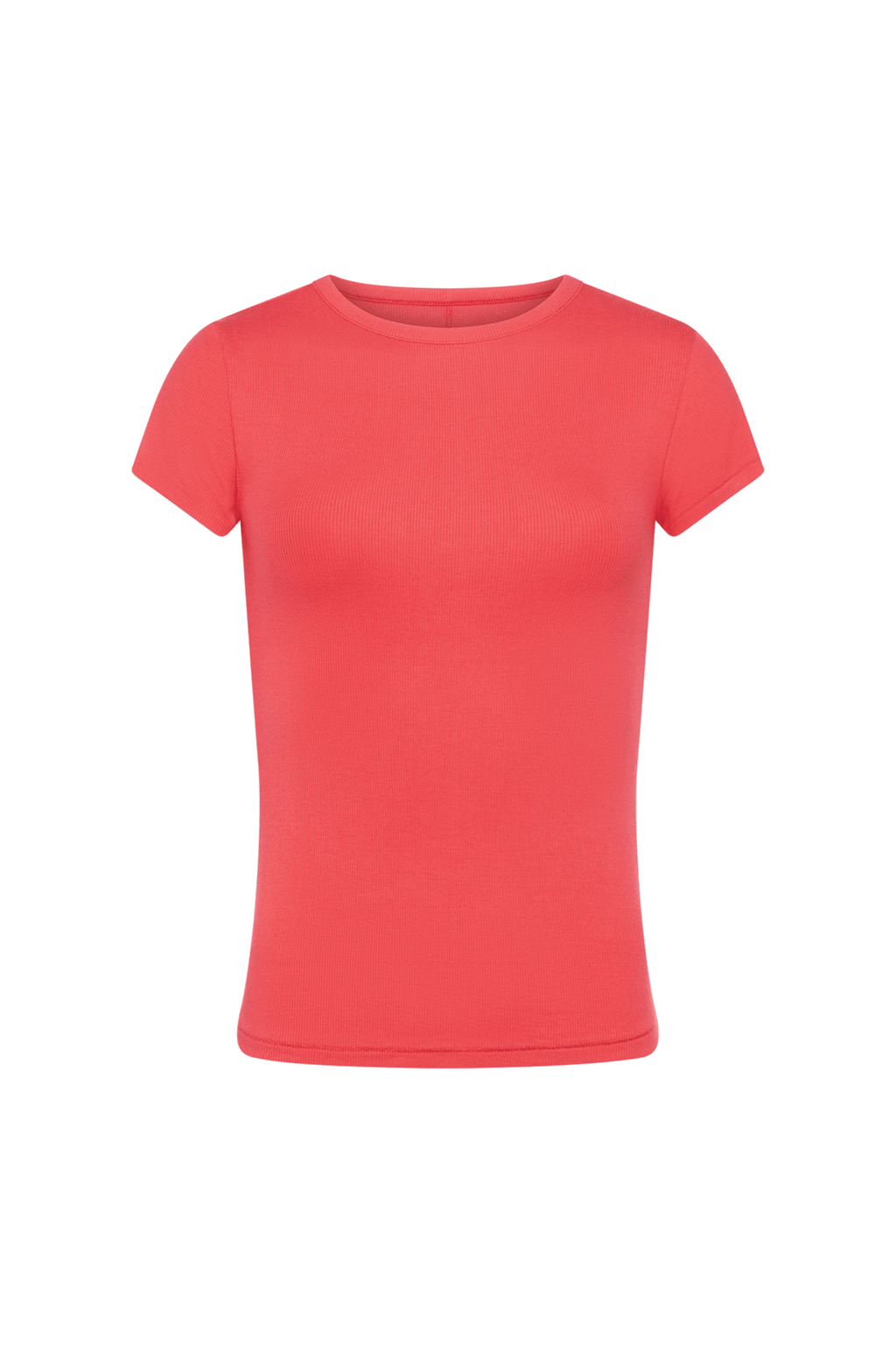nuuds ribbed t-shirt for women - basic ribbed t-shirt short sleeve top