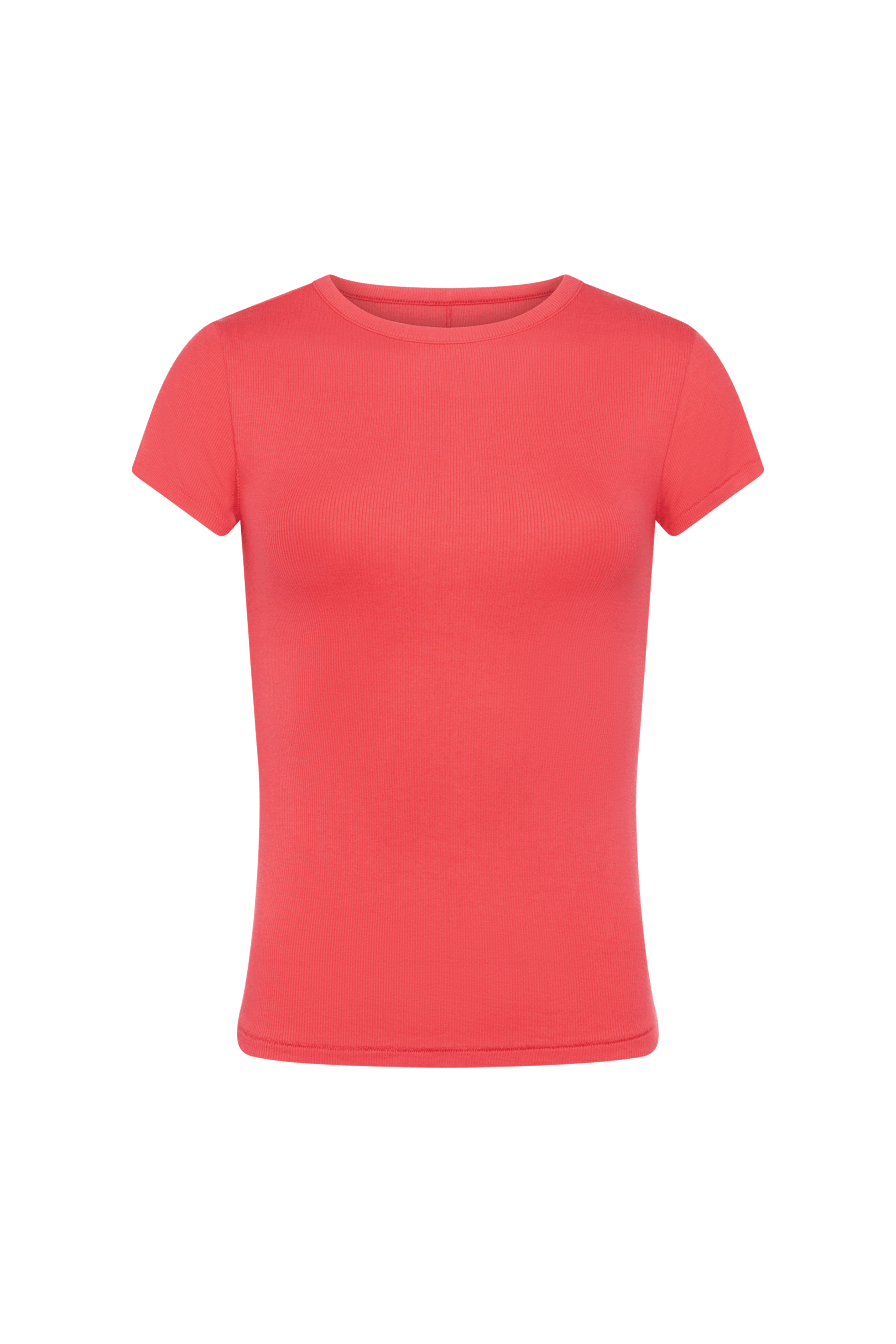 nuuds ribbed t-shirt for women - basic ribbed t-shirt short sleeve top