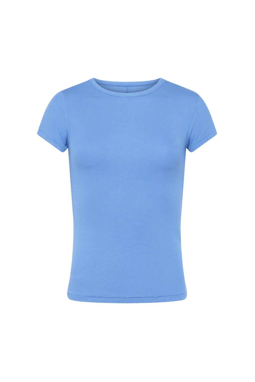 nuuds ribbed t-shirt for women - basic ribbed t-shirt short sleeve top