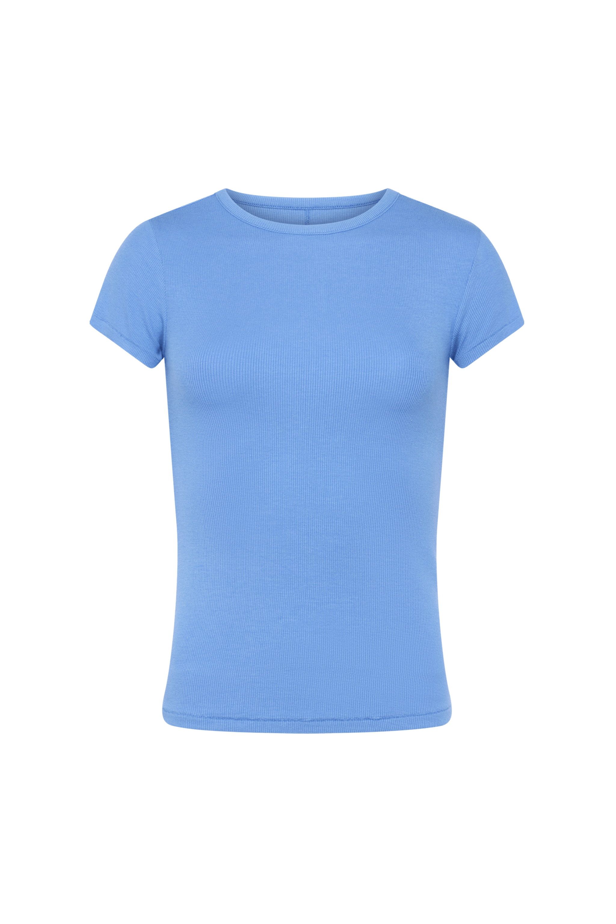 nuuds ribbed t-shirt for women - basic ribbed t-shirt short sleeve top