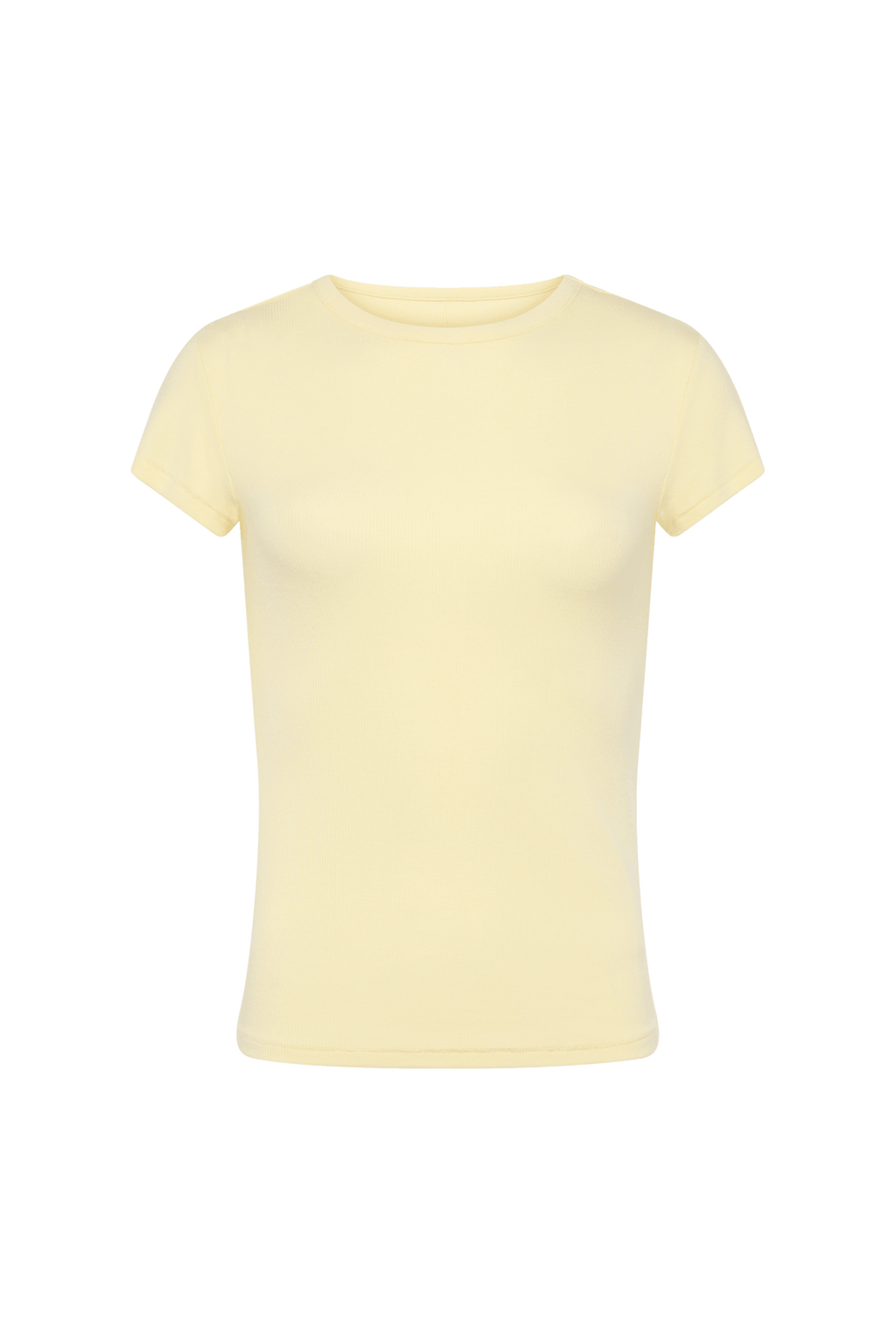 nuuds ribbed t-shirt for women - basic ribbed t-shirt short sleeve top