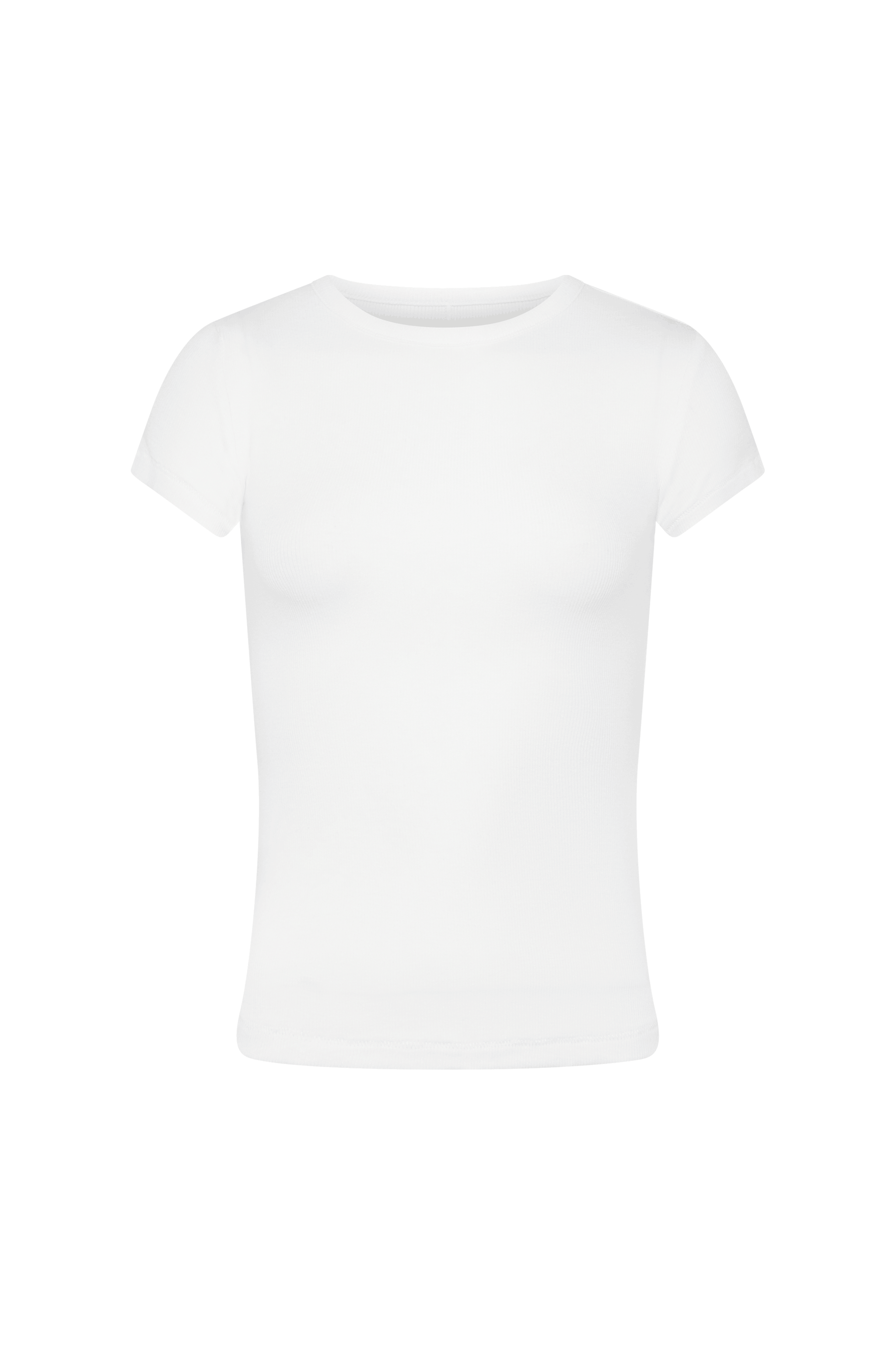 Slinky Rib Tee | White