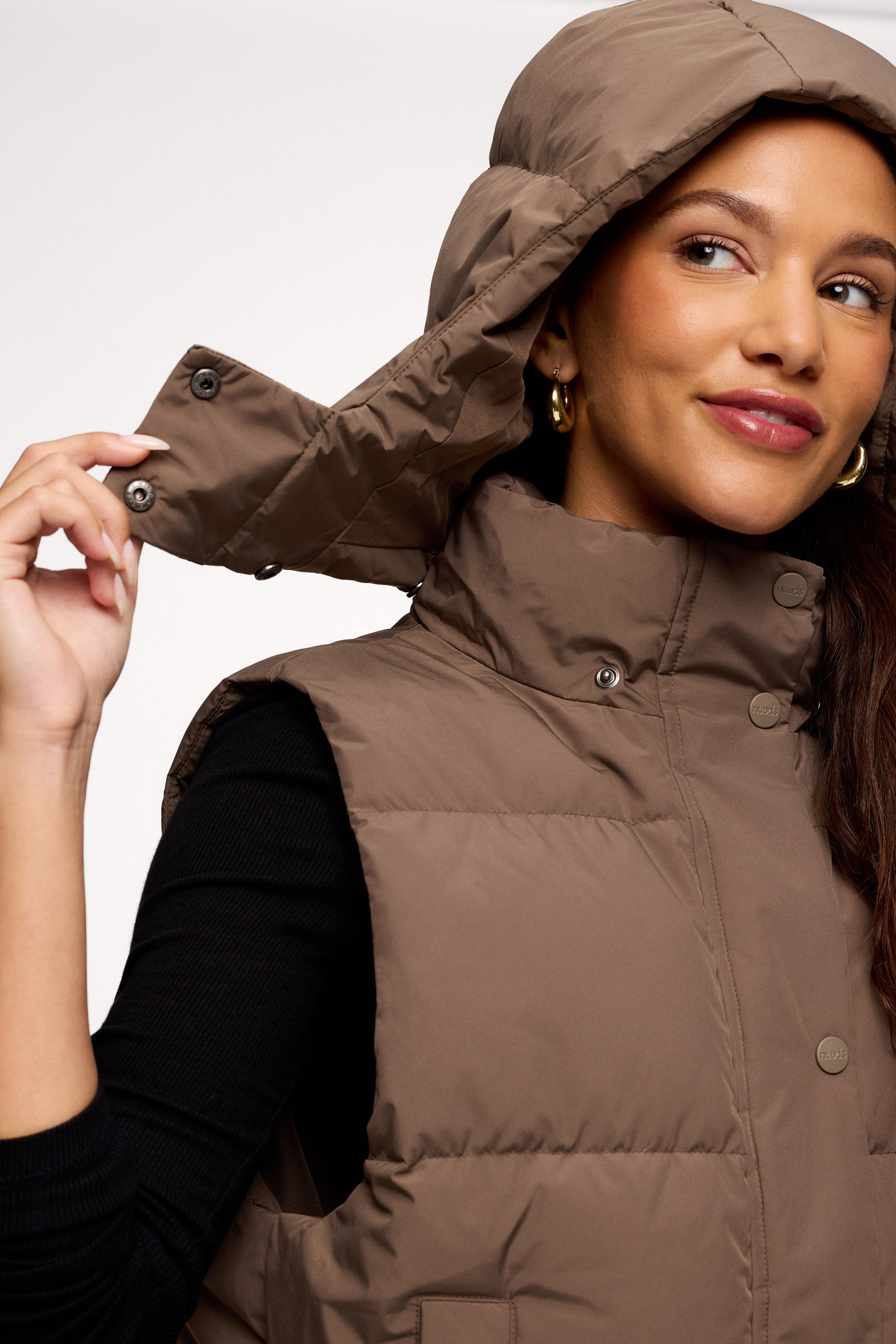nuuds peak puffer vest – lightweight puffer vest women insulated vest cozy layering outerwear