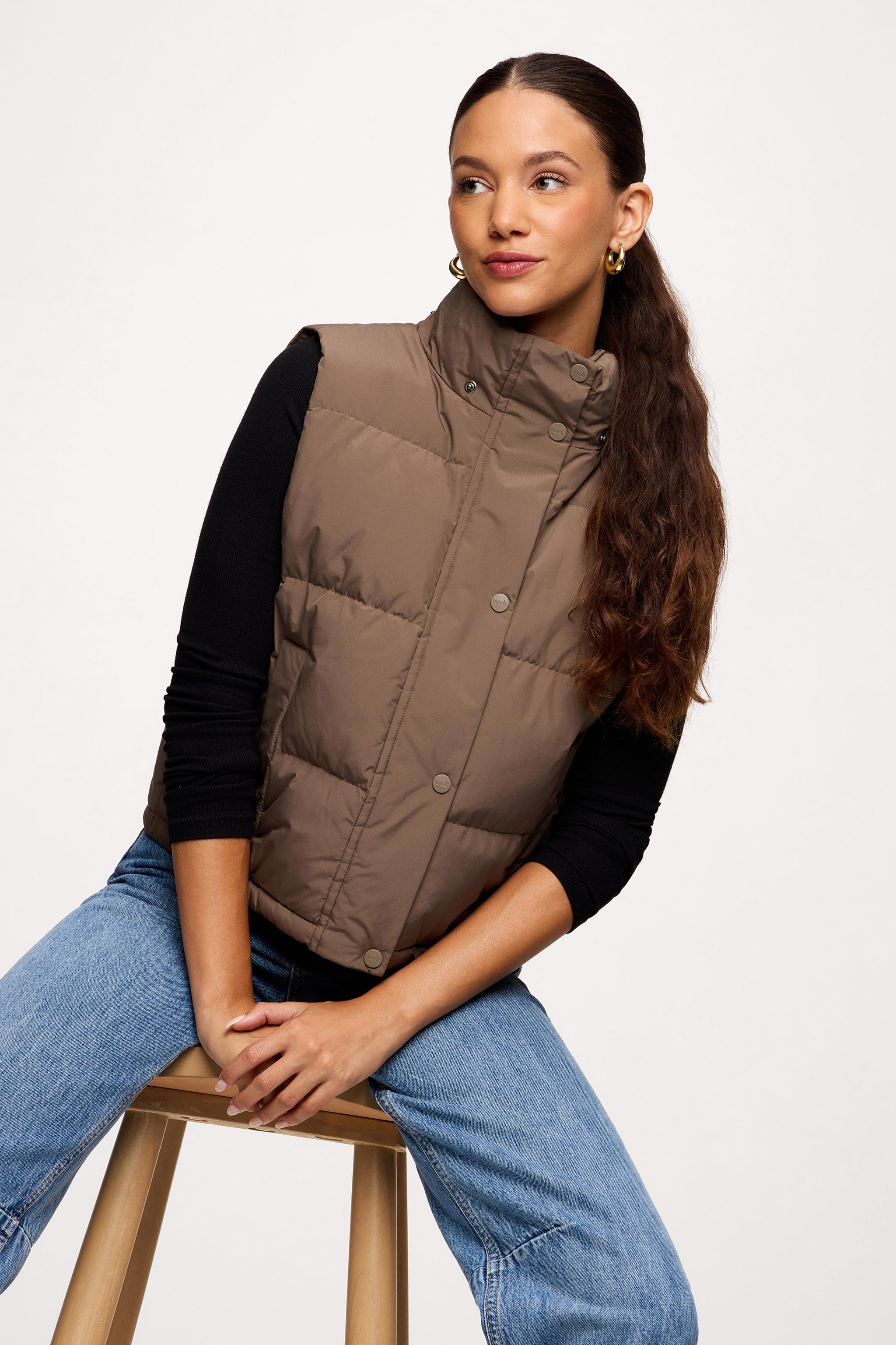 nuuds peak puffer vest – lightweight puffer vest women insulated vest cozy layering outerwear