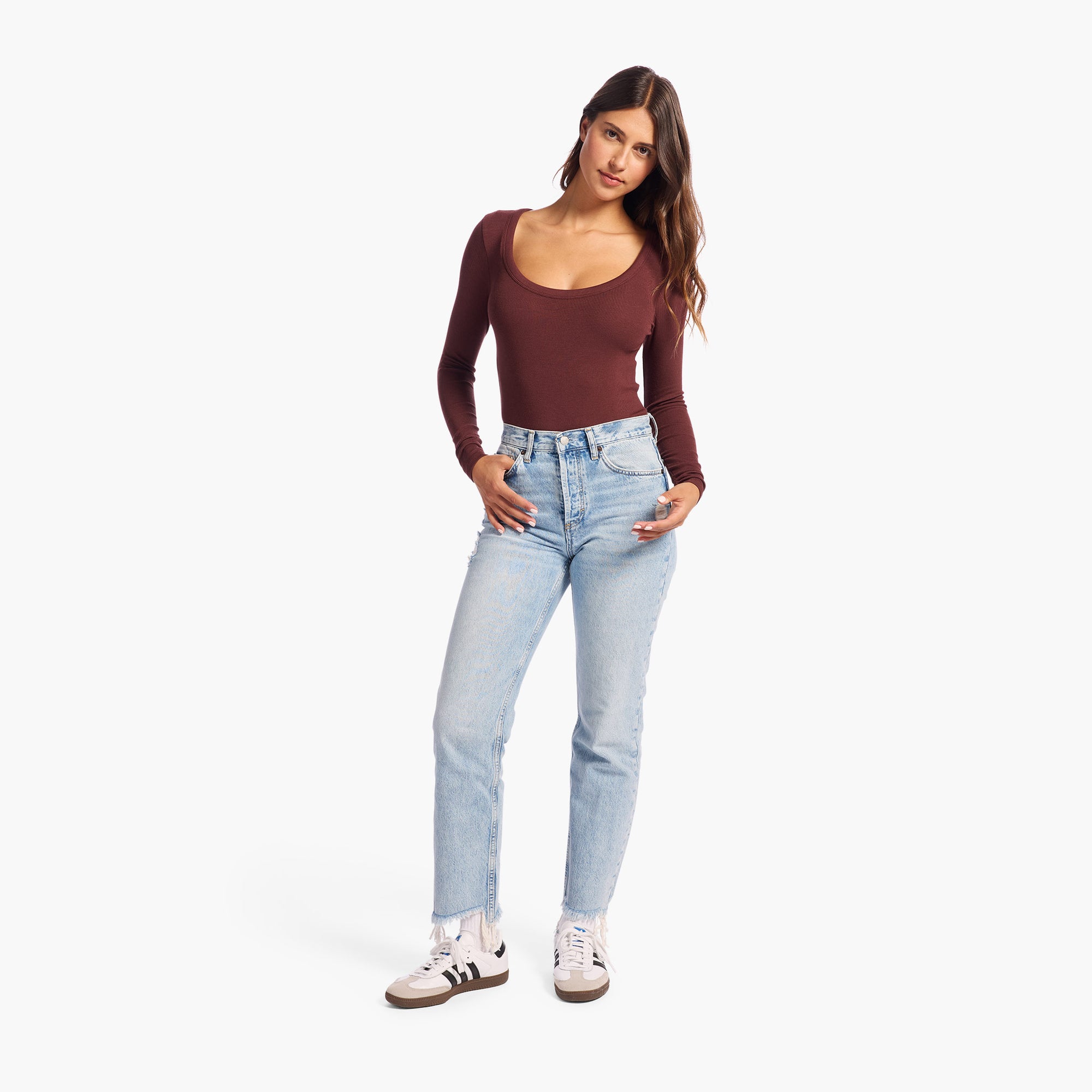 Slinky Rib Long Sleeve Bodysuit