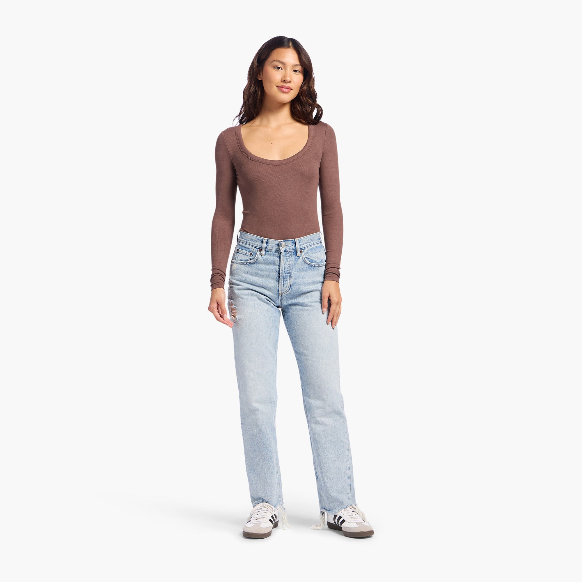 Slinky Rib Long Sleeve Bodysuit
